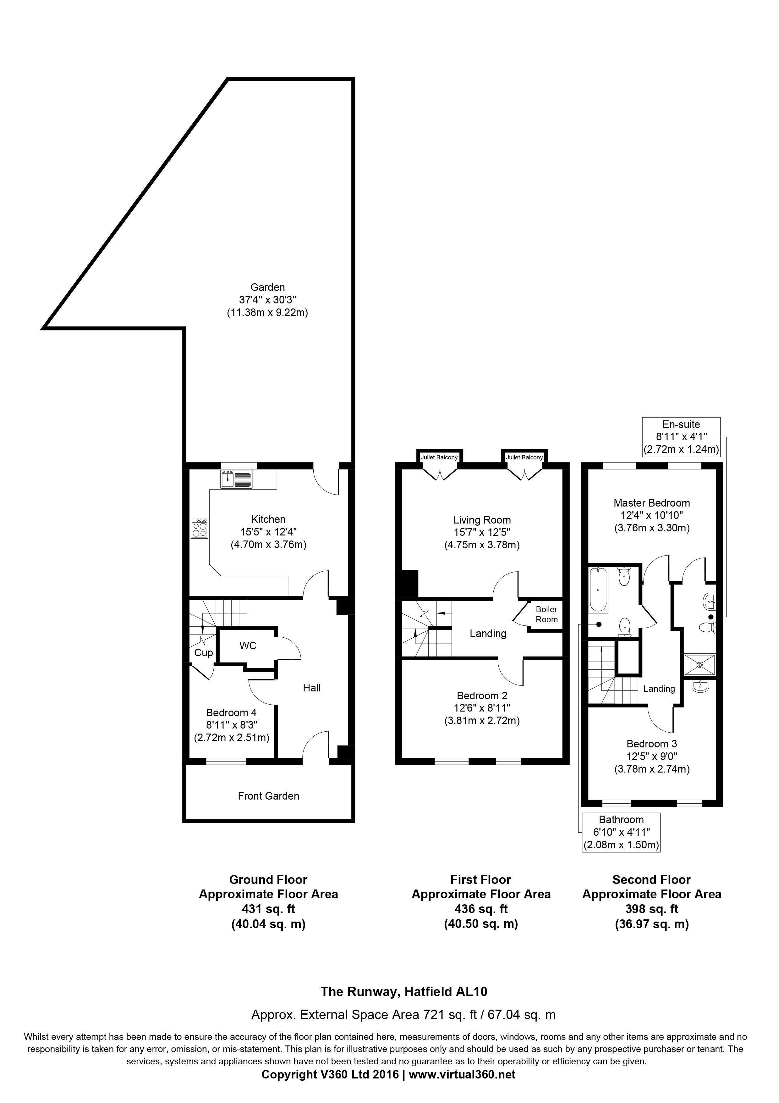 4 Bedrooms Terraced house for sale in The Runway, Hatfield AL10