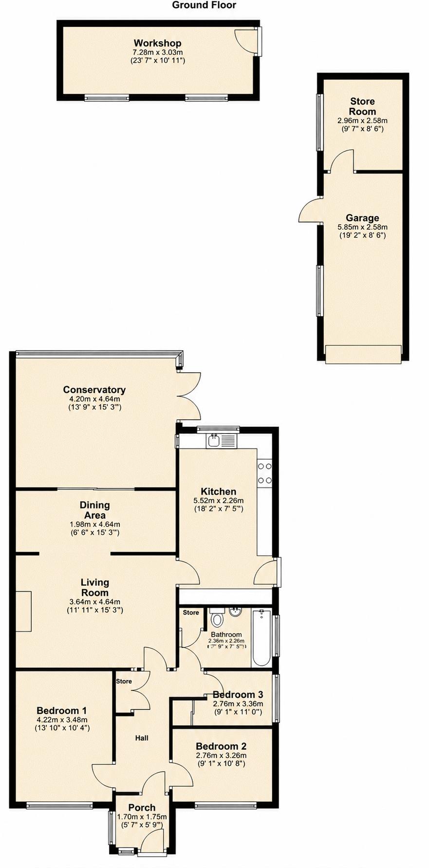 21, Brooklyn Road, Burntwood floorplan