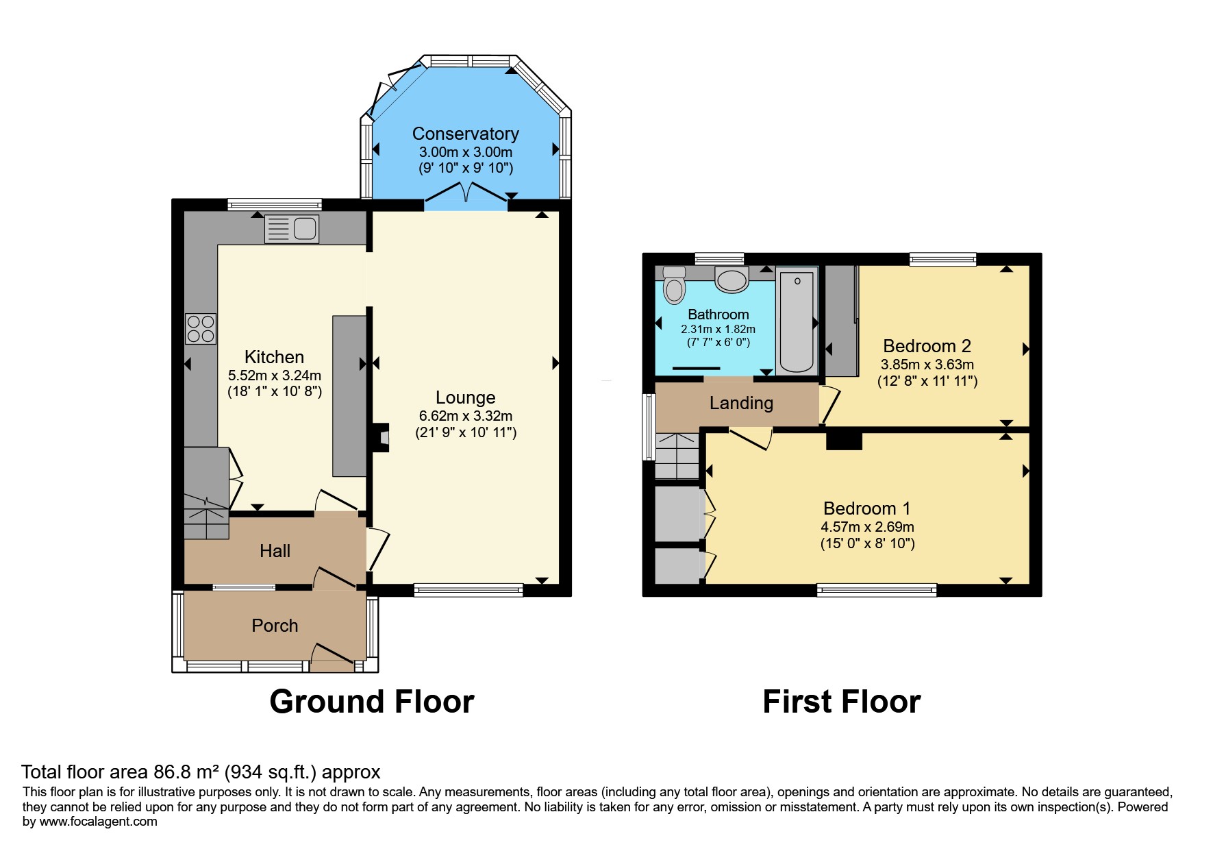 9, Hollis Close, Rotherham floorplan