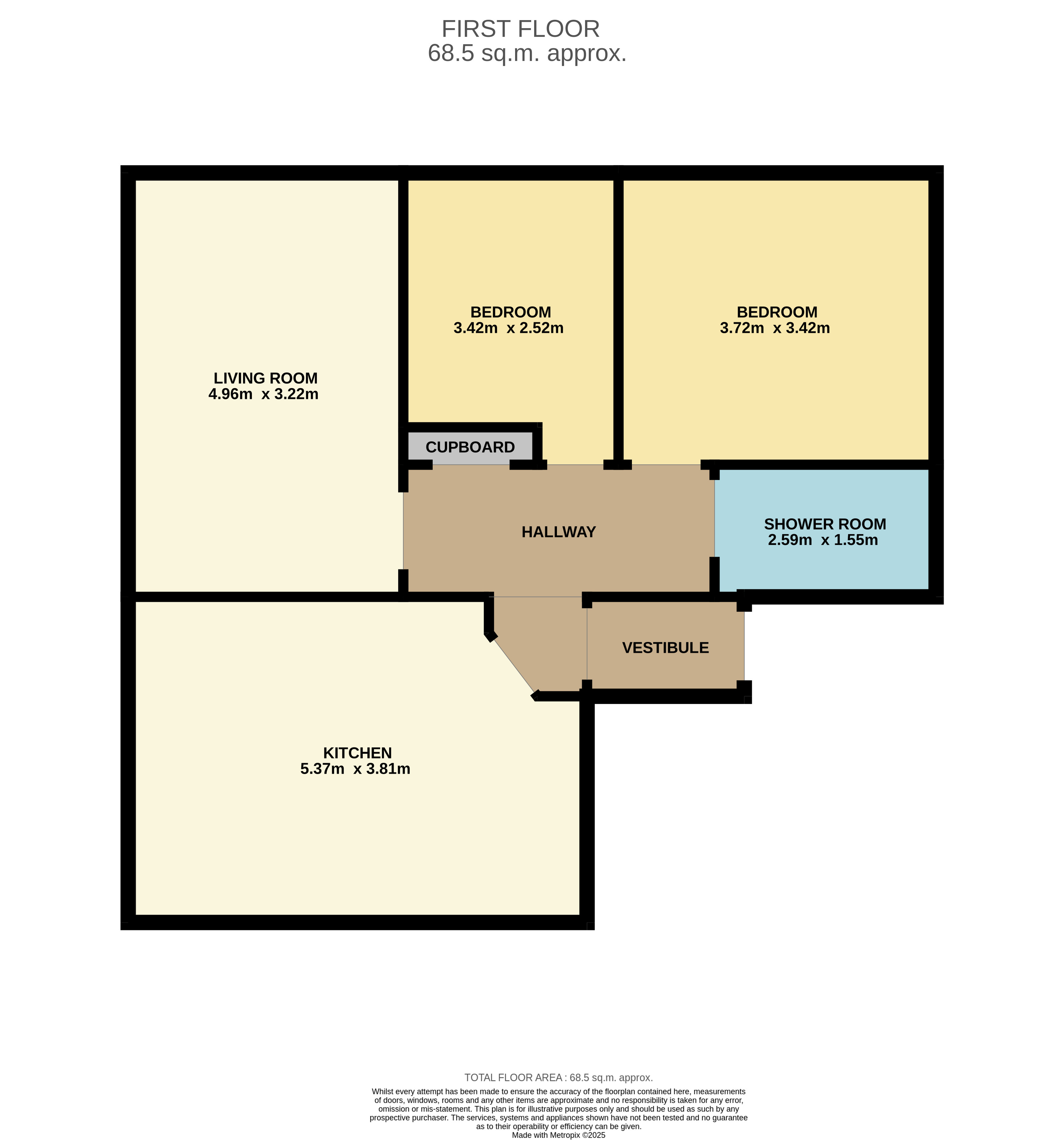 Flat 1, 2a, Castle Street, Montrose floorplan