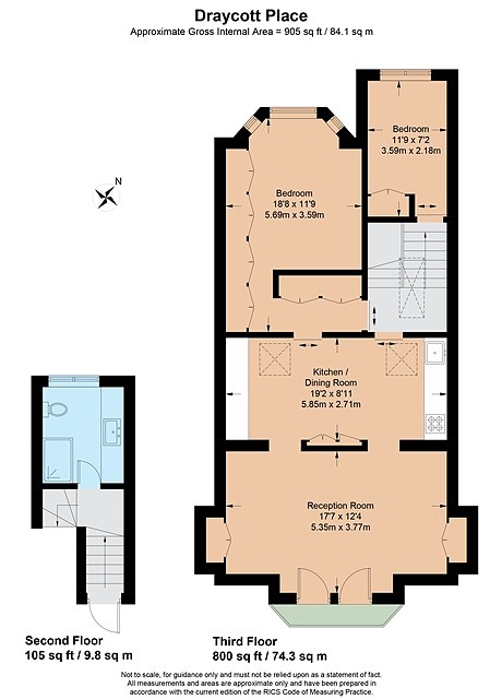 Flat D, 16, Draycott Place, Chelsea floorplan