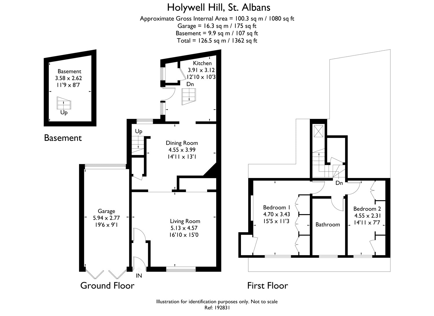 2 Bedrooms Terraced house for sale in Holywell Hill, St. Albans, Hertfordshire AL1