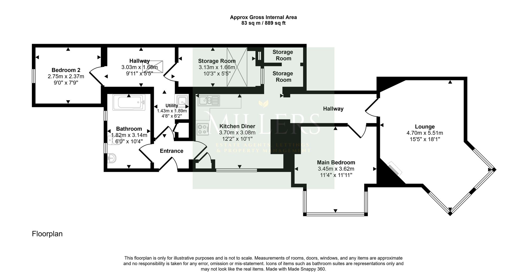 2a Vicarage Road, Cromer floorplan