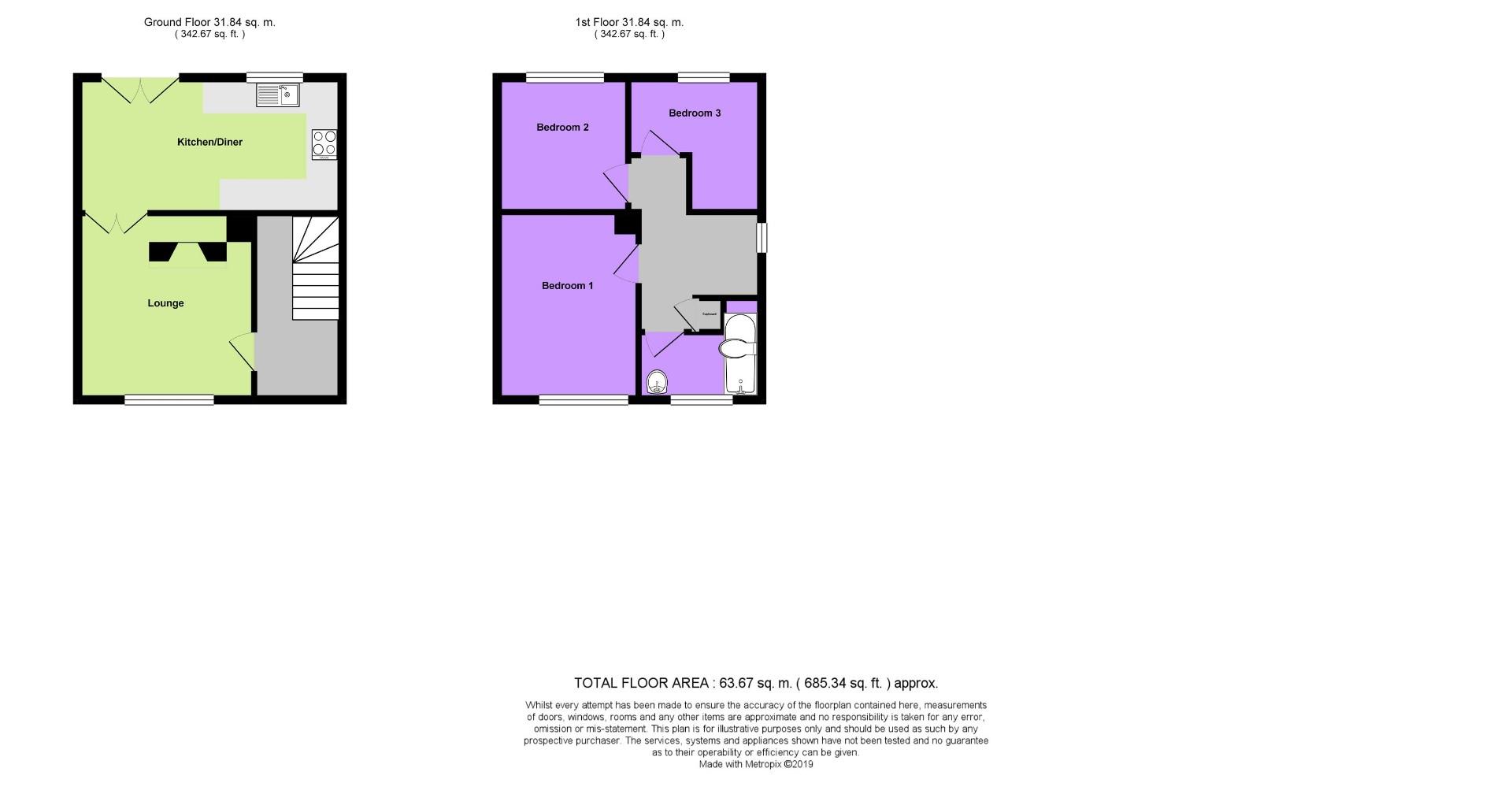 3 Bedrooms End terrace house to rent in Oldfield Close, Rainham, Gillingham ME8