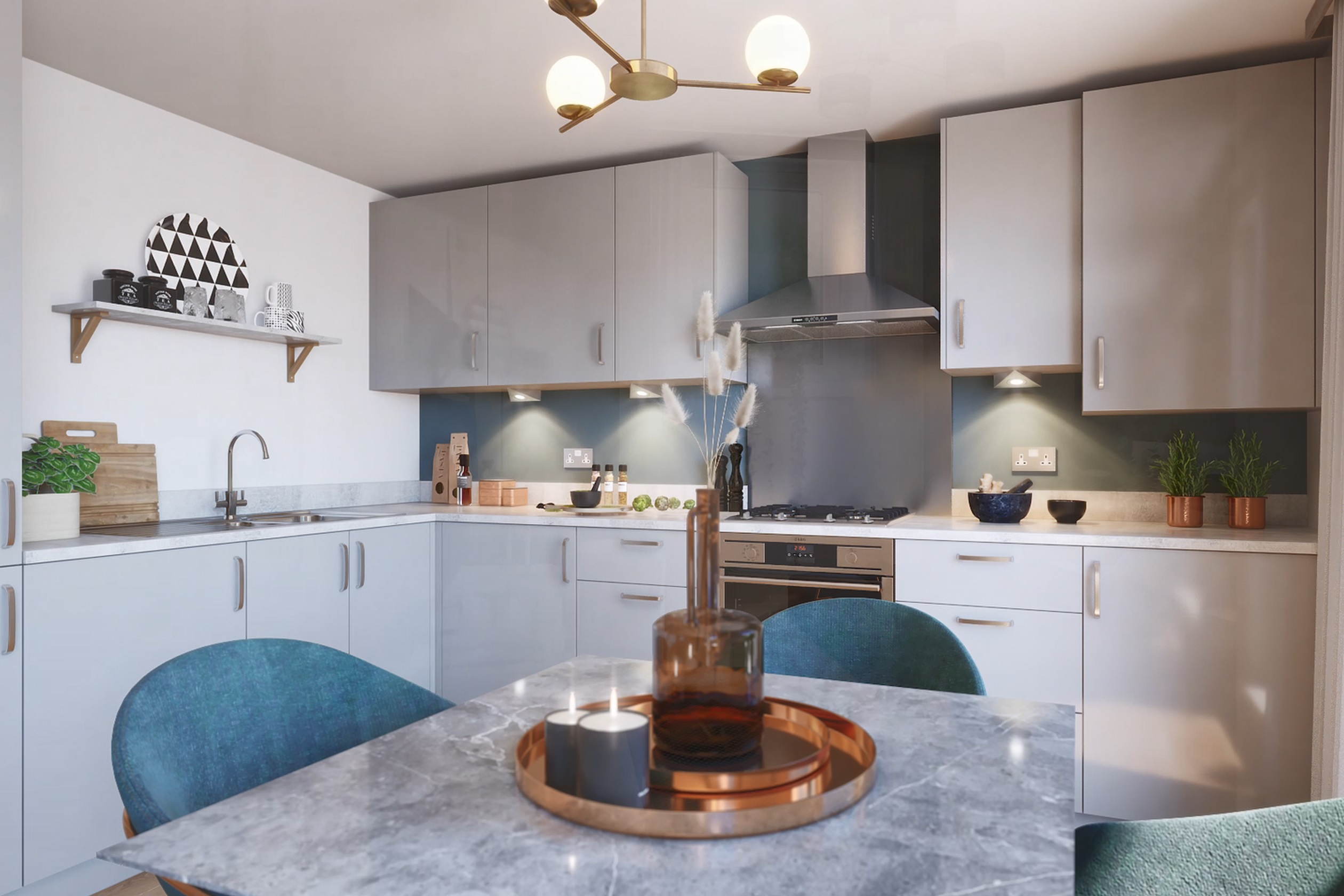 Open-Plan Kitchen/Dining/Living