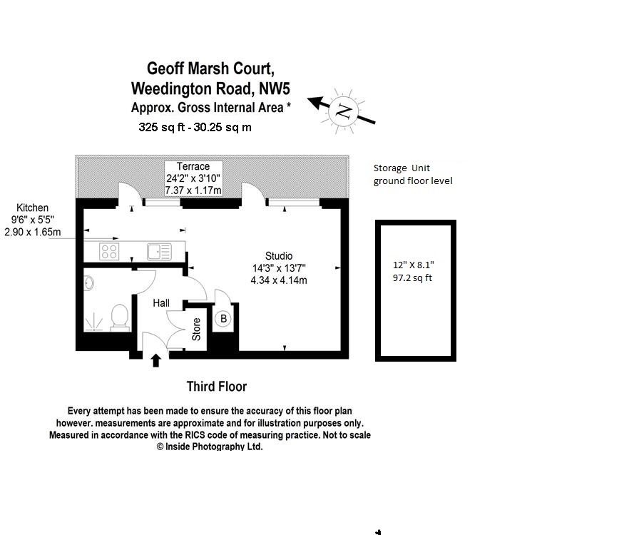 0 Bedrooms Studio to rent in Weedington Road, Kentish Town NW5