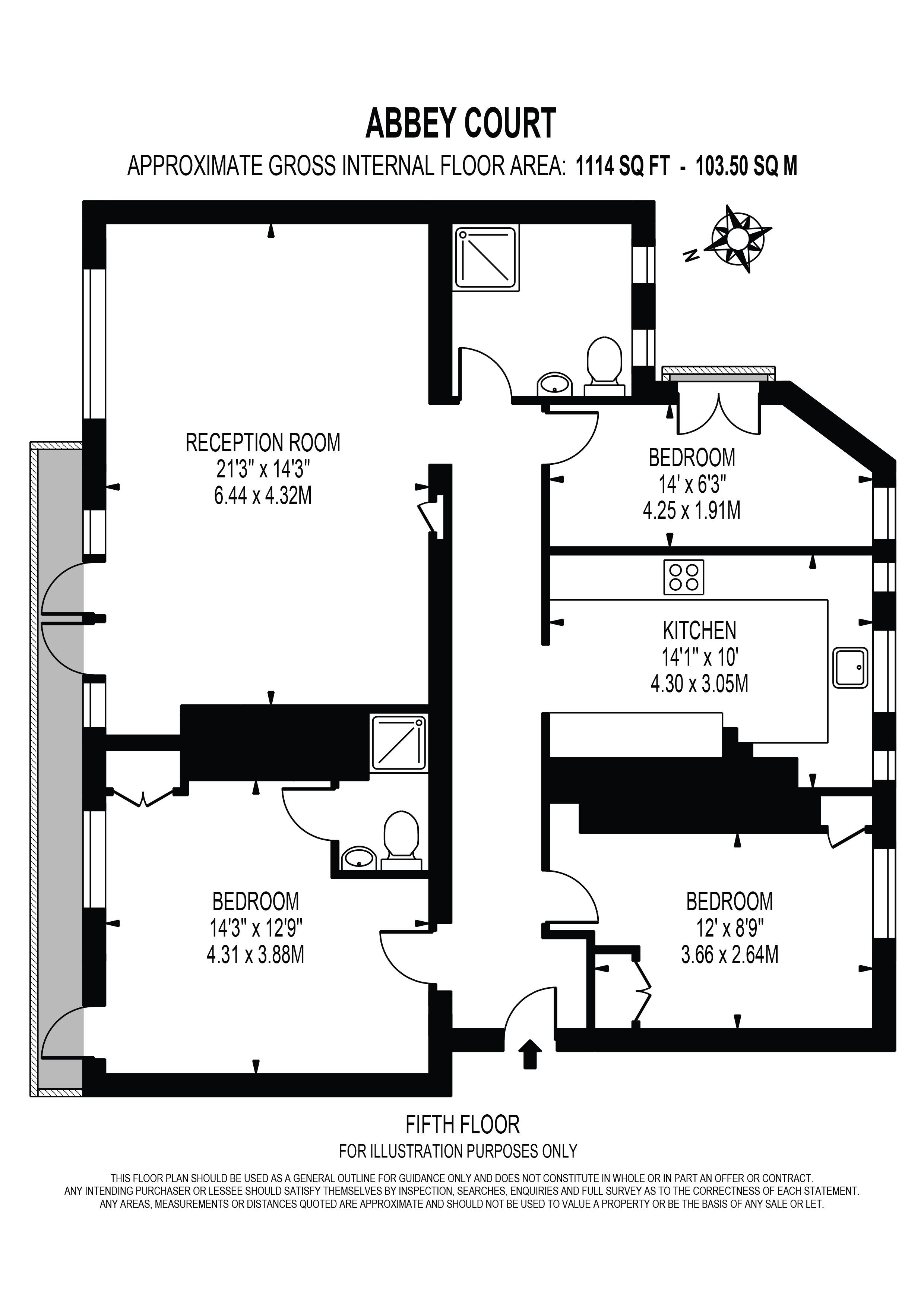 3 Bedrooms Flat to rent in Abbey Court, Abbey Road, St Johns Wood, London NW8