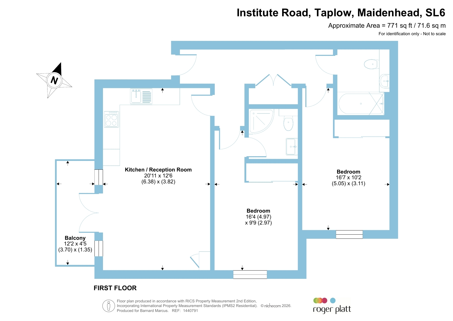 Flat 50, Lansdowne Place, Institute Road, Maidenhead floorplan