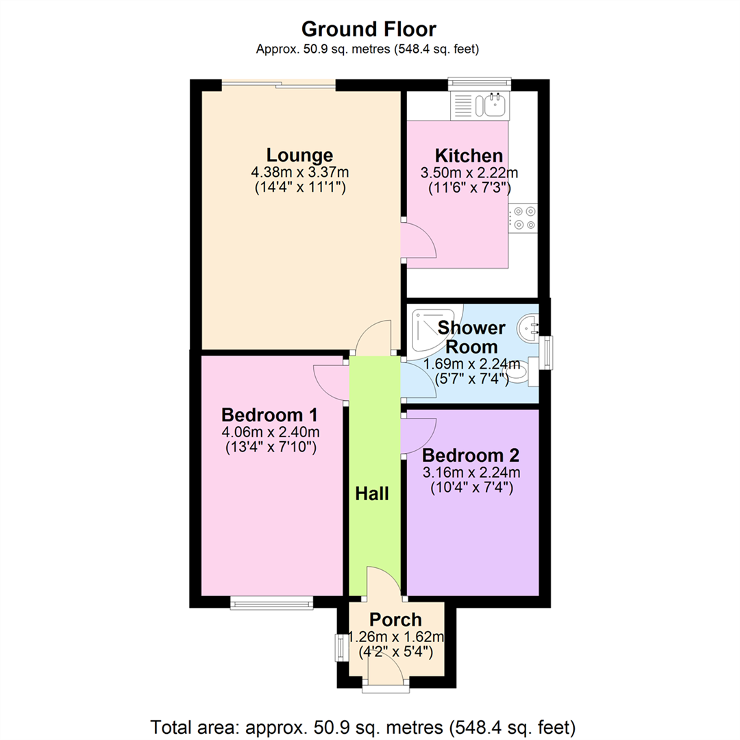 2 Bedrooms Semi-detached bungalow to rent in Atrium Court, Burnley BB11