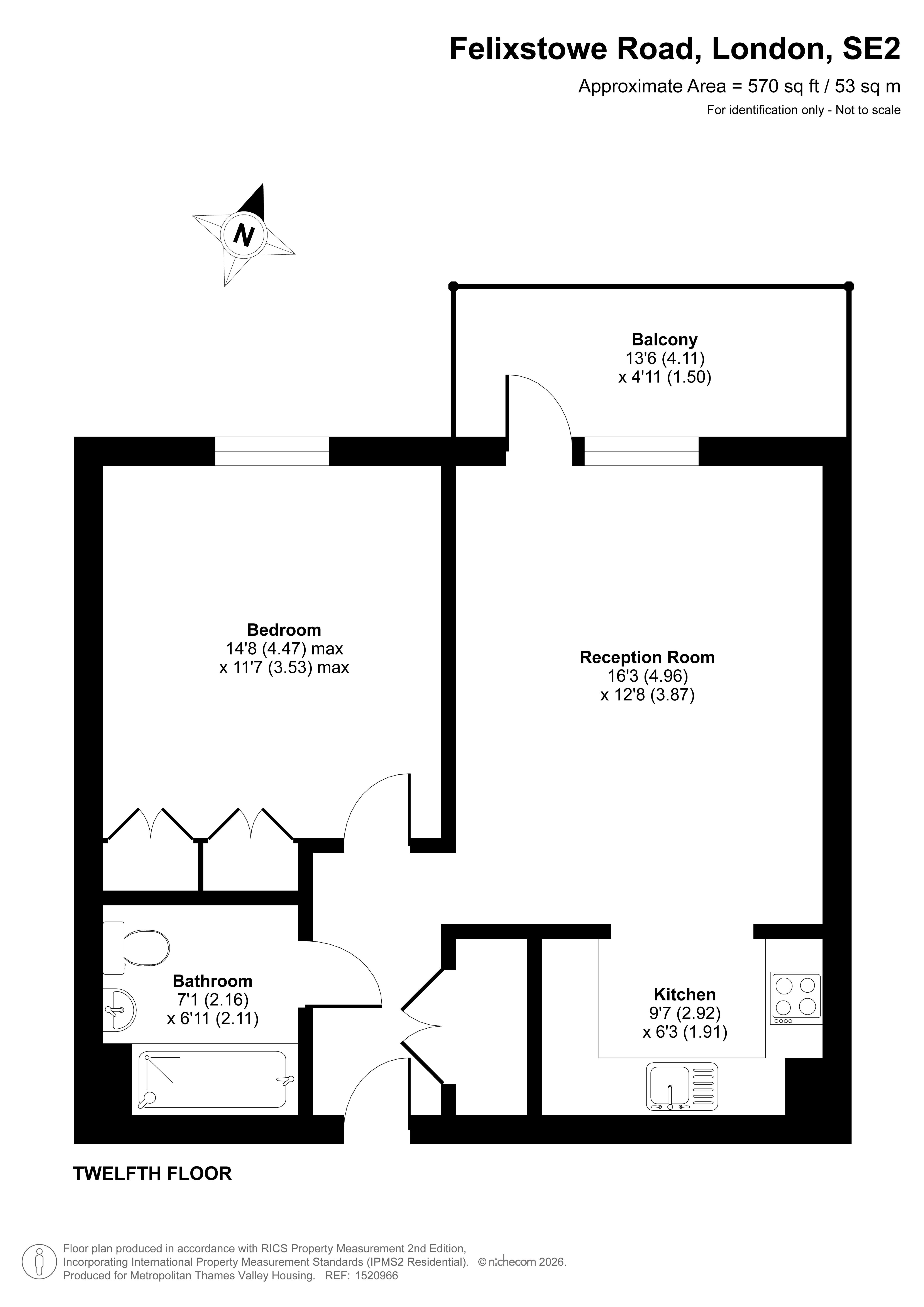Eliza Knight House 123 Felixstowe Road, Greenwich floorplan