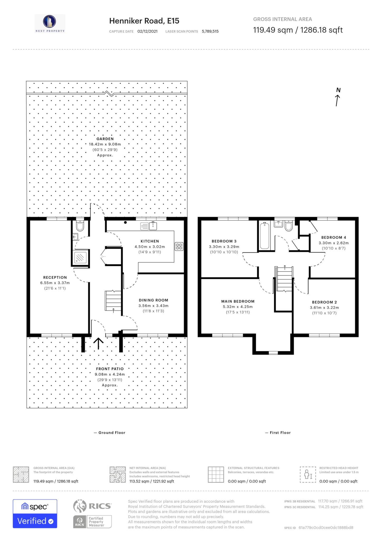 64, Henniker Road, London floorplan