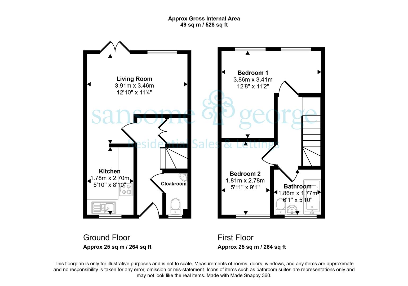 276, Gainsborough Road, Reading floorplan