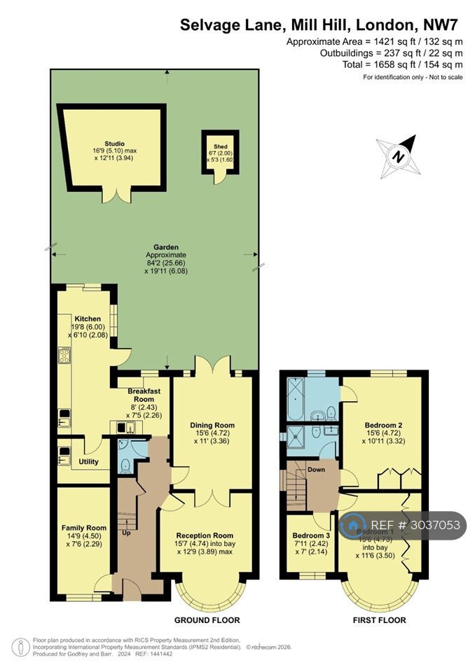 Selvage Lane, Mill Hill, London floorplan