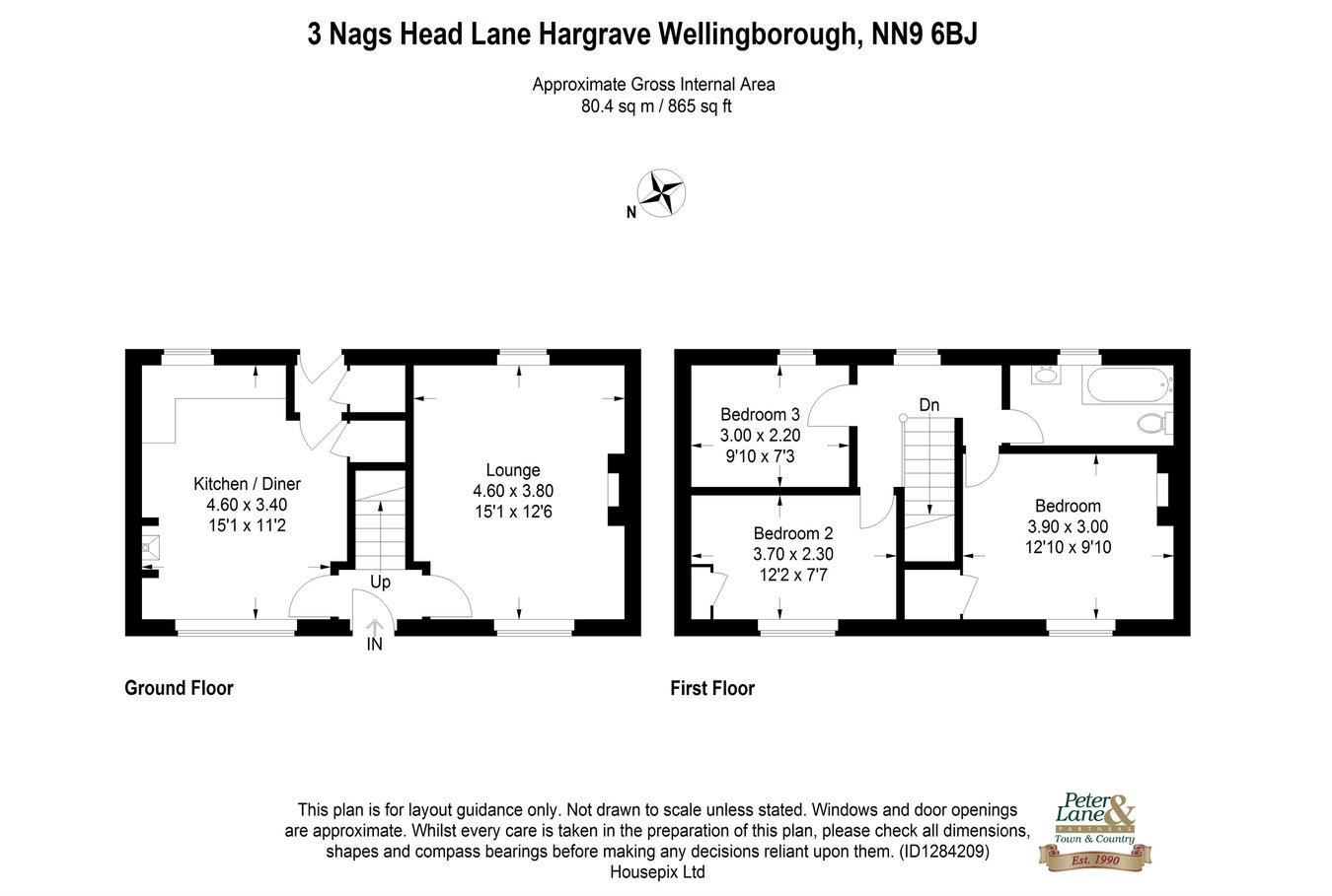 3, Nags Head Lane, Wellingborough floorplan