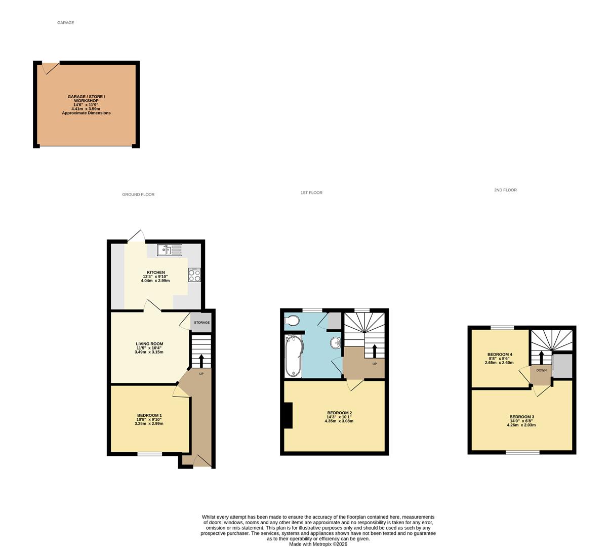 Oakfield Street, Exeter floorplan