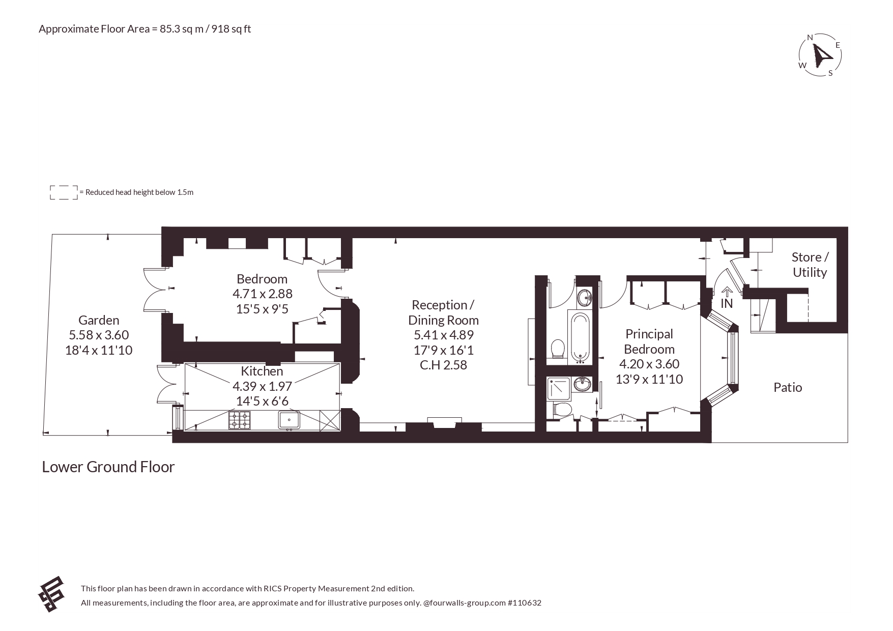 Basement Flat, 2, Redcliffe Street, London floorplan