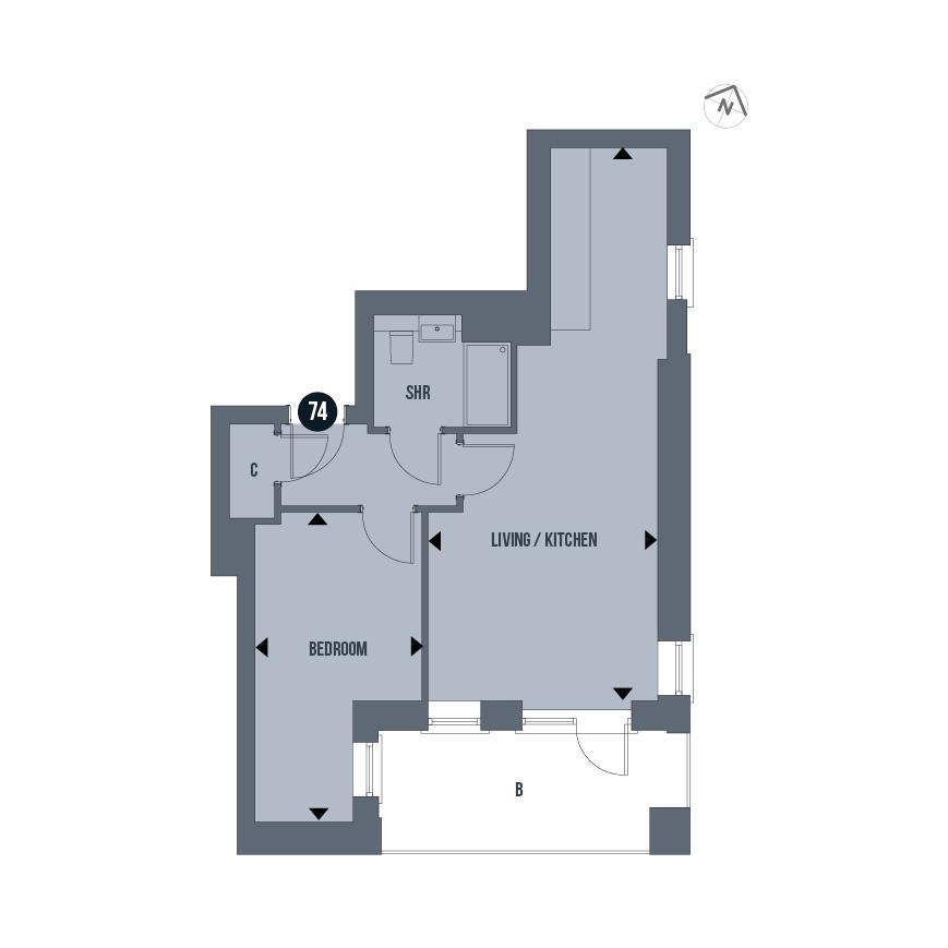 74, Panorama Apartments, 2 Harefield Road, Uxbridge floorplan