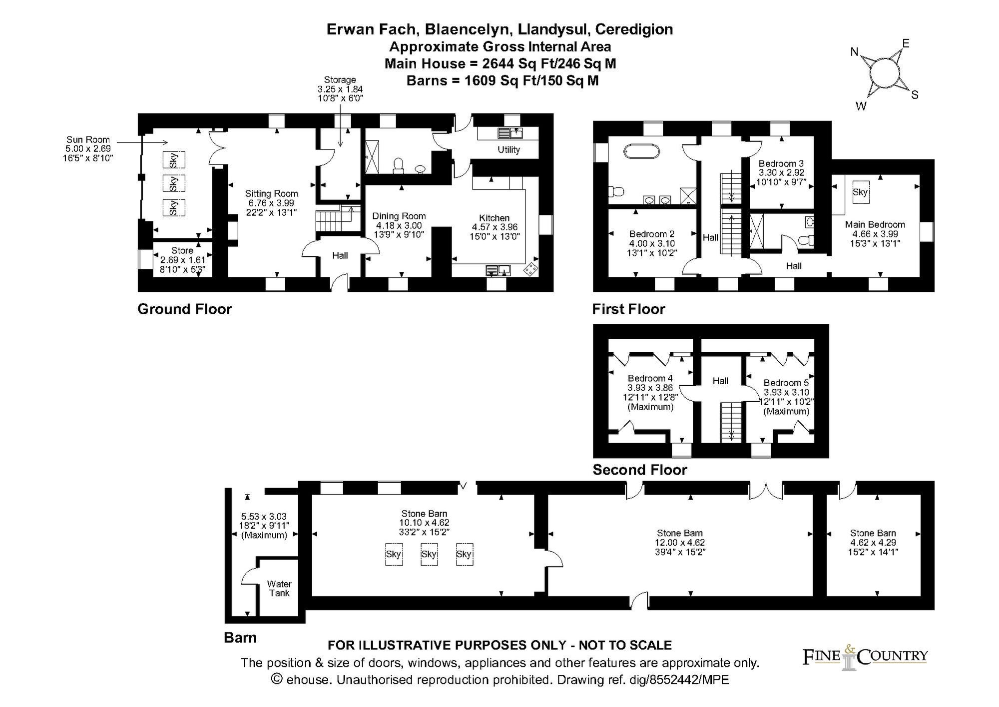 Erwan Fach, Llangrannog, Ceredigion floorplan