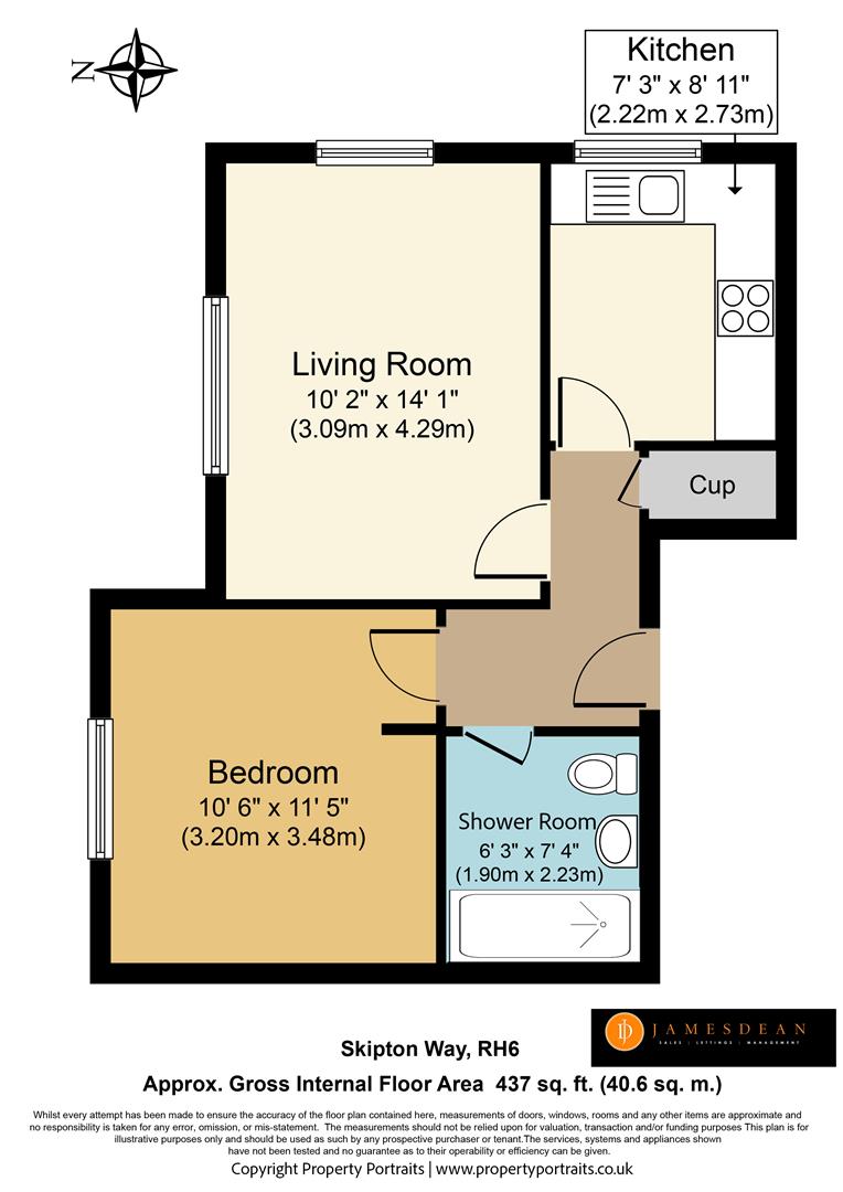 14 Willow Court, Skipton Way, Horley floorplan