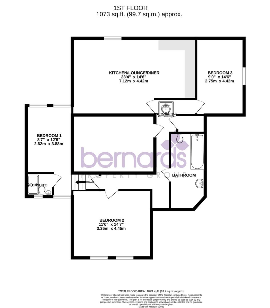 Apartment 3, Oaklands, 3 Nelson Road, Southsea floorplan