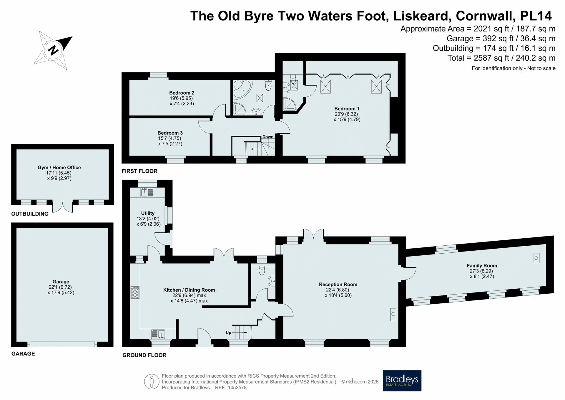 The Old Byre,, Two Waters Foot, Cornwall floorplan