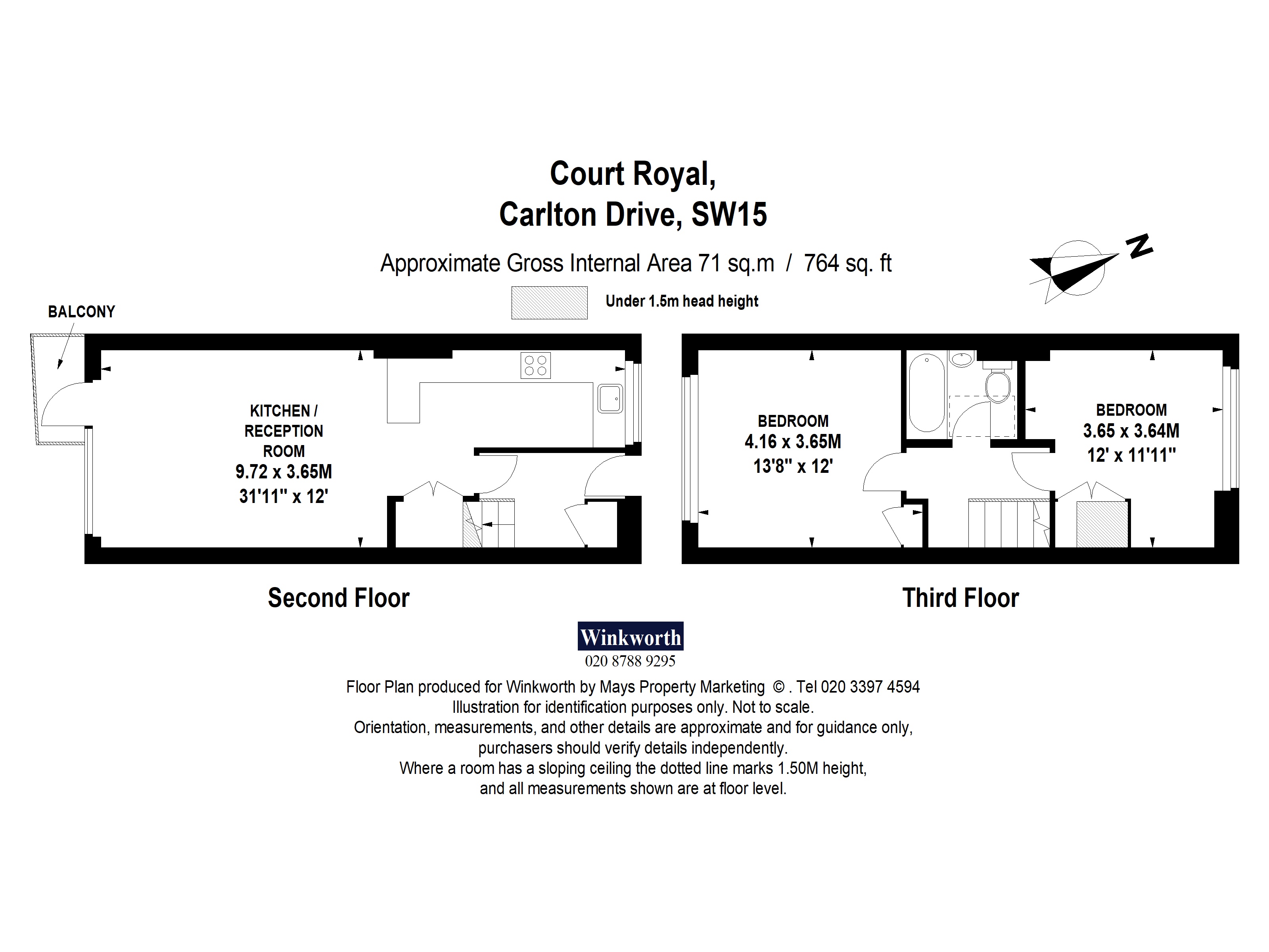 Flat 25, Court Royal,, Carlton Drive, London floorplan