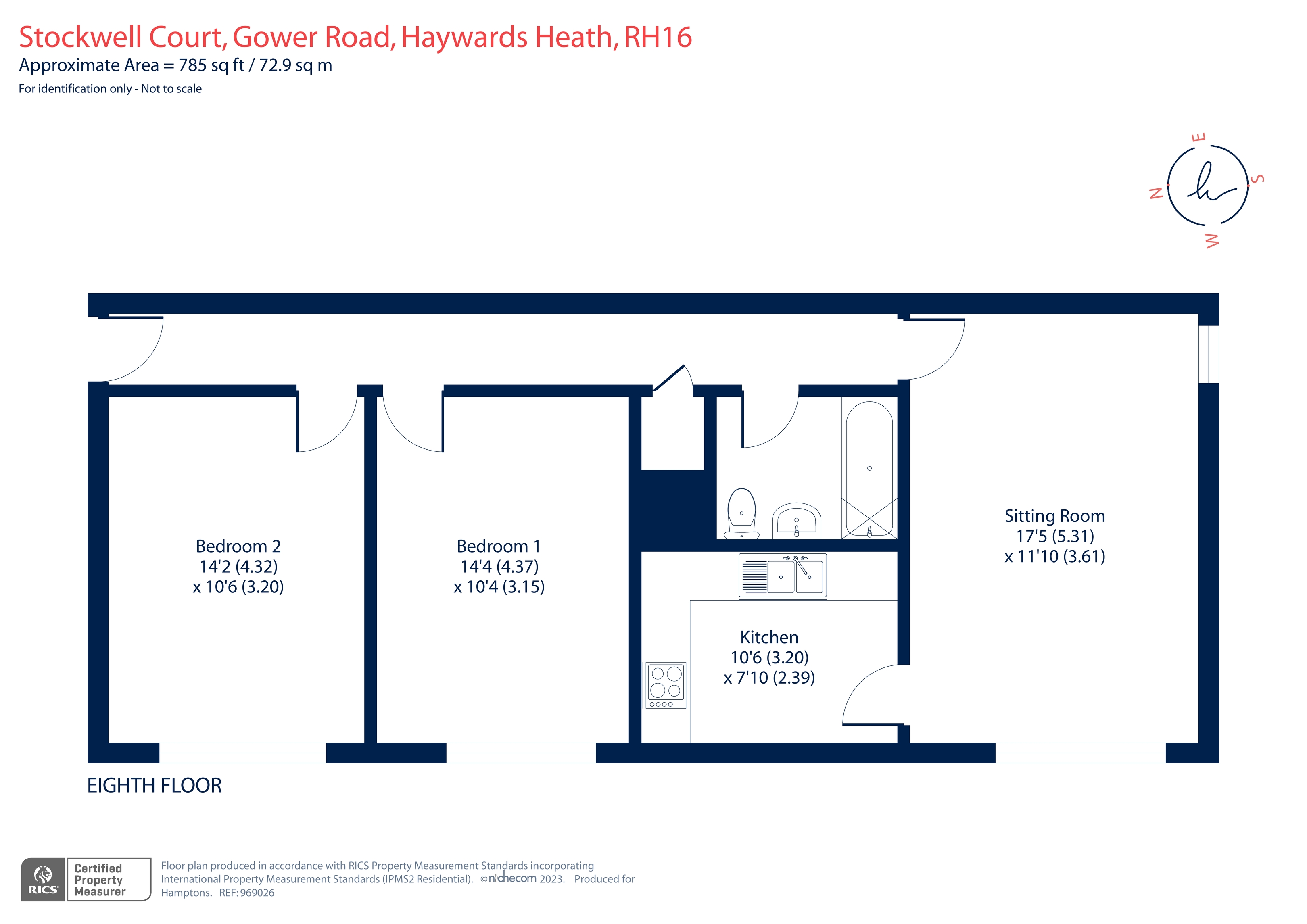 27, Stockwell Court, Gower Road, Haywards Heath floorplan