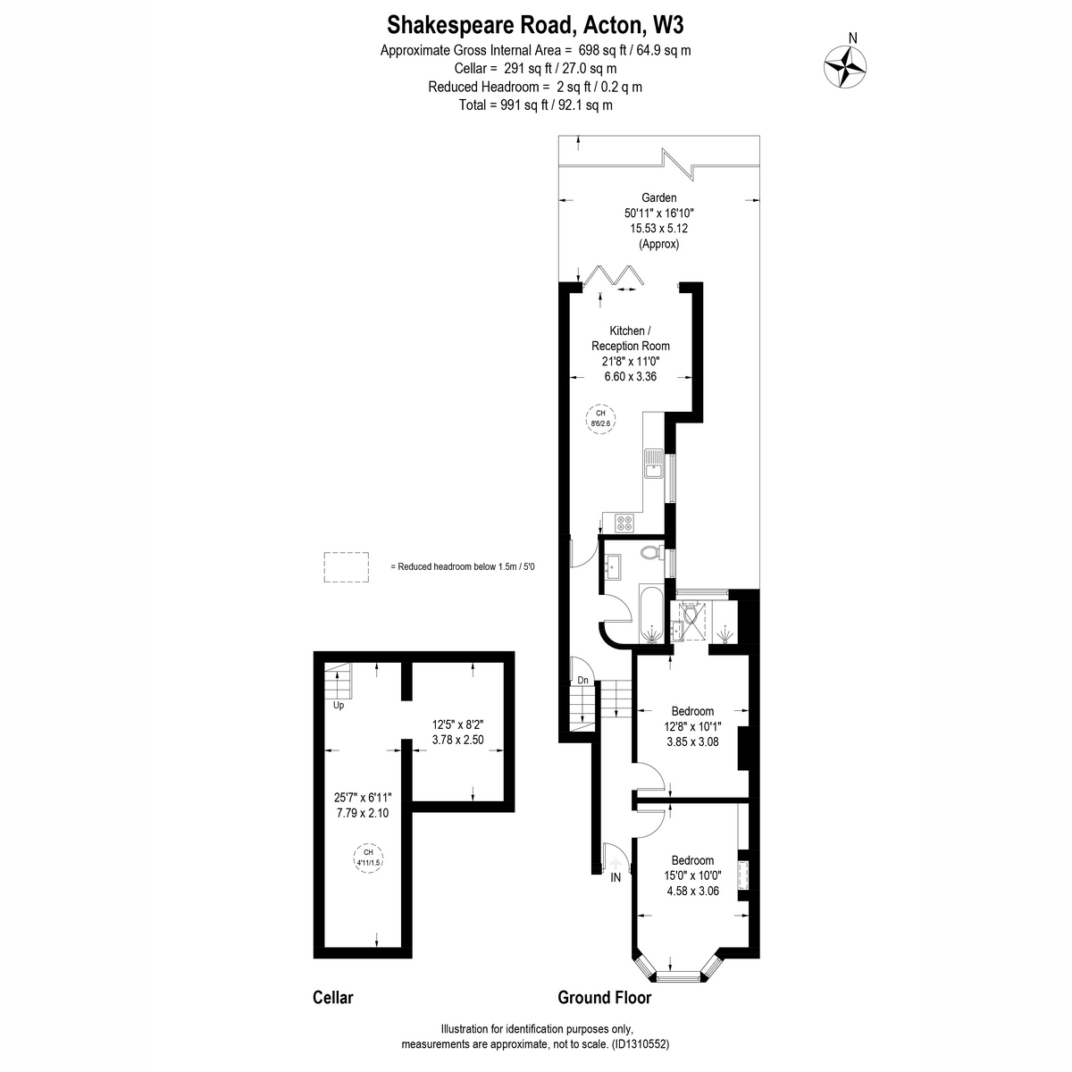 Flat GFF, 108, Shakespeare Road, Acton floorplan