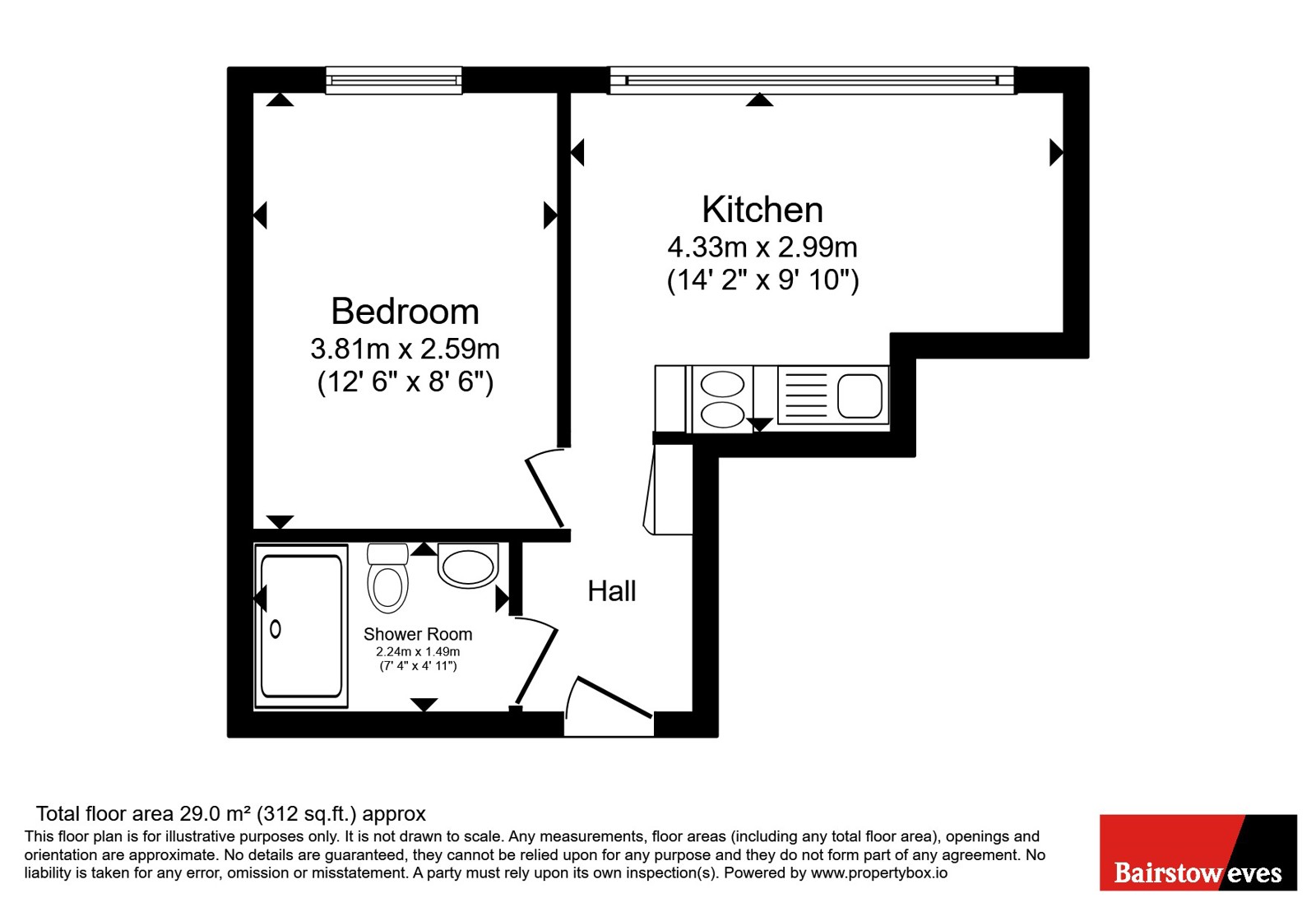 Flat 7, Dalwood House, 73, London Road, Romford floorplan