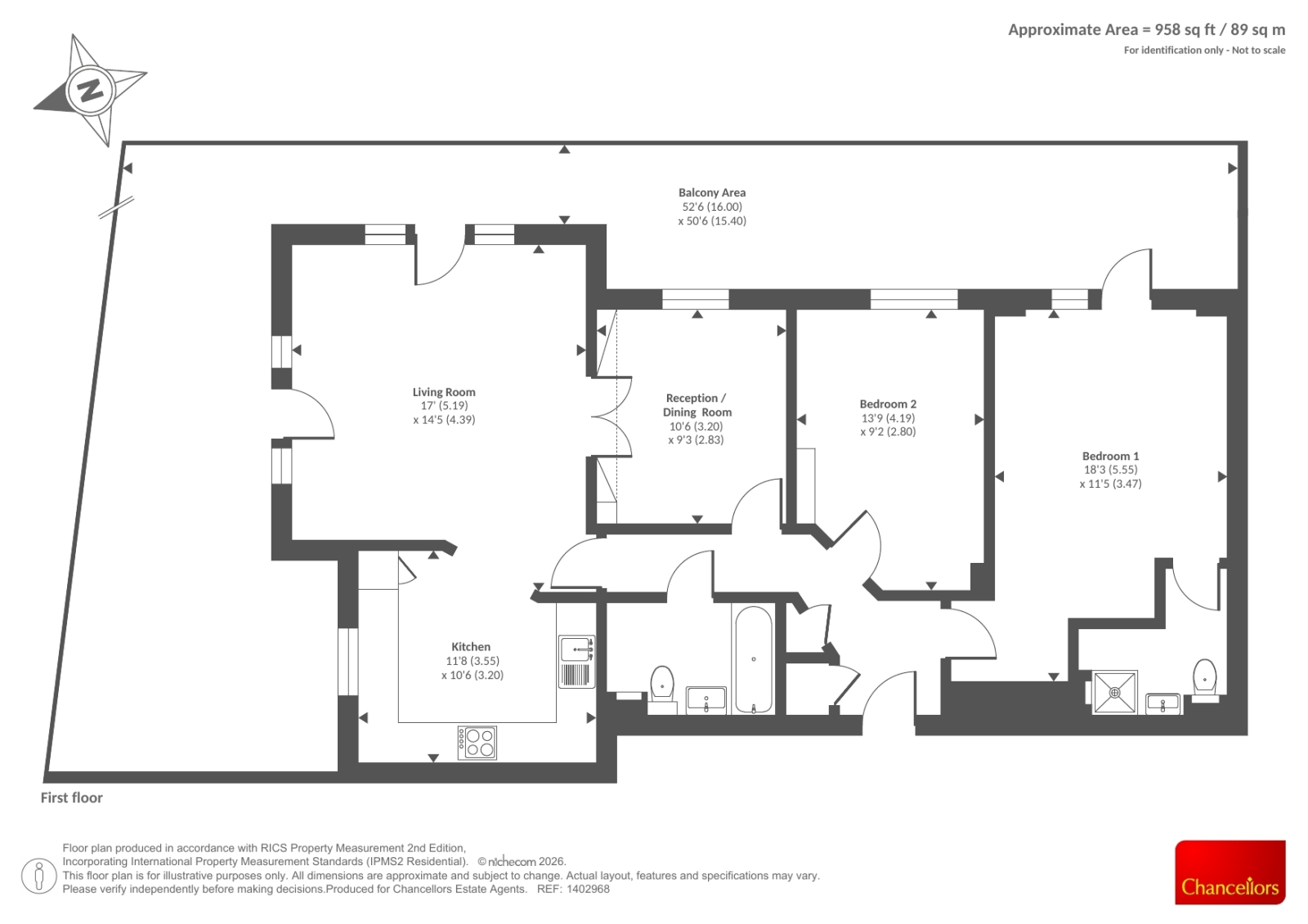 2, Riverside House, Reading floorplan