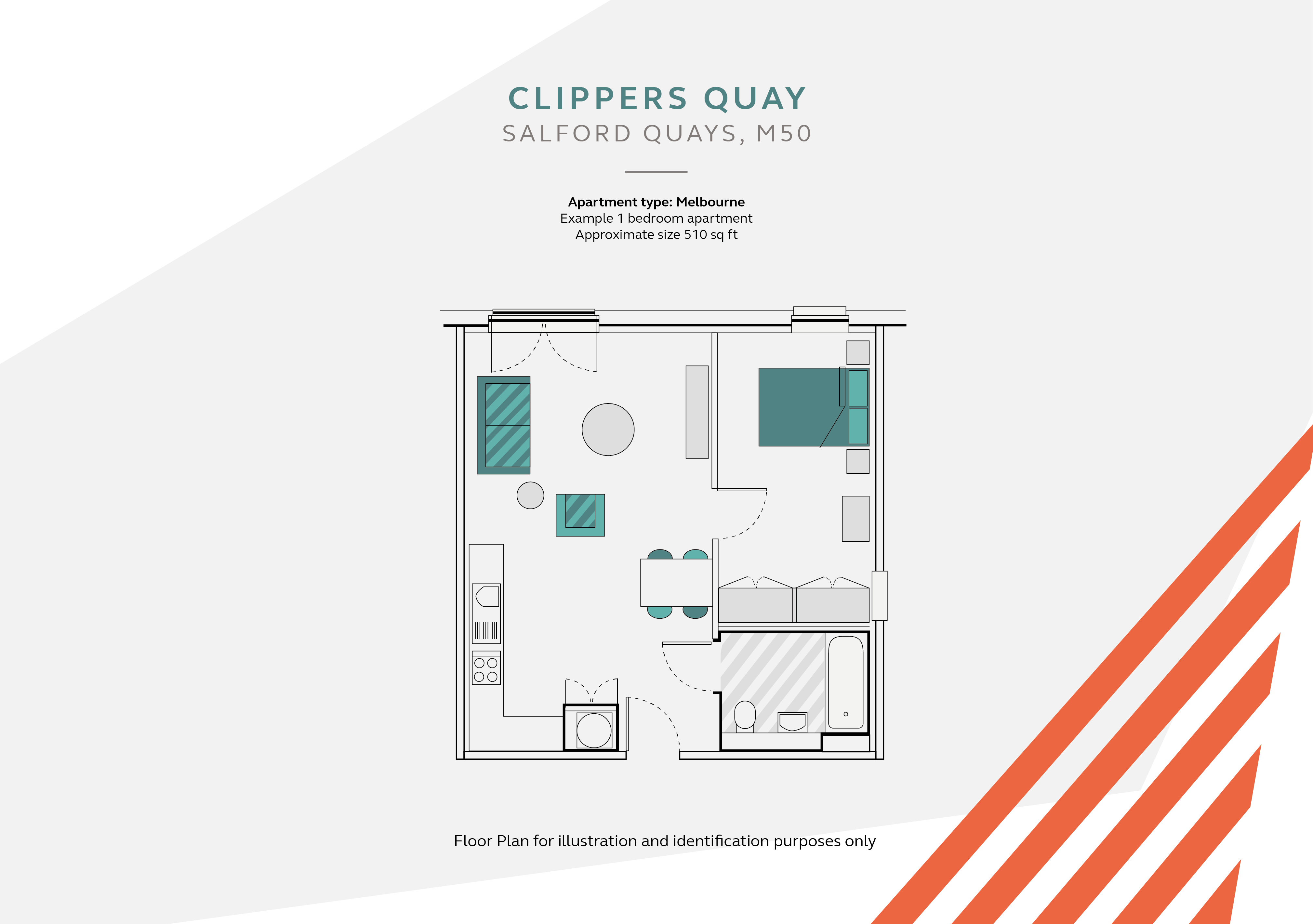 1 Bedrooms Flat to rent in Watermans Walk, Salford M50