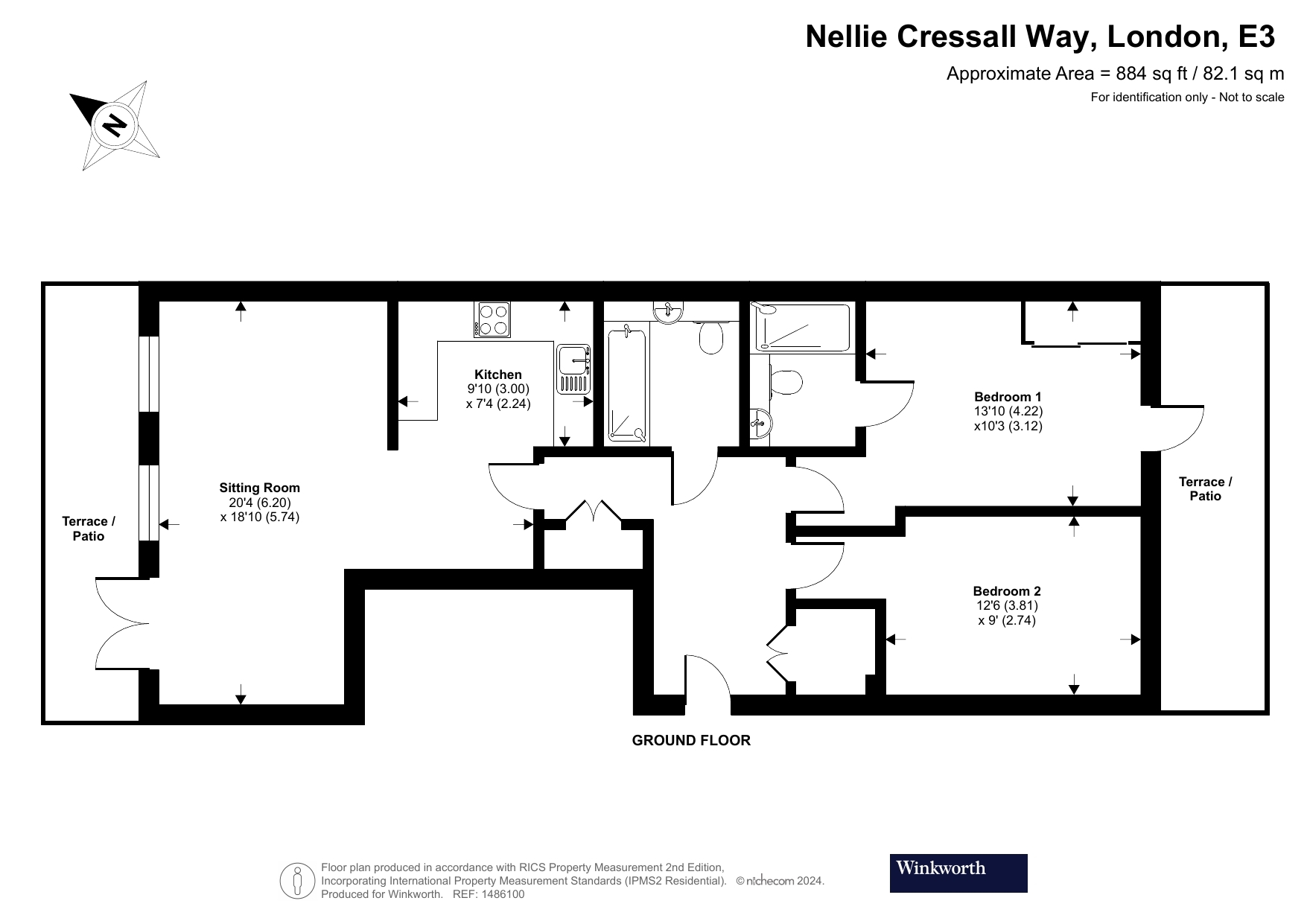 Flat G01,, Bight Court, London floorplan