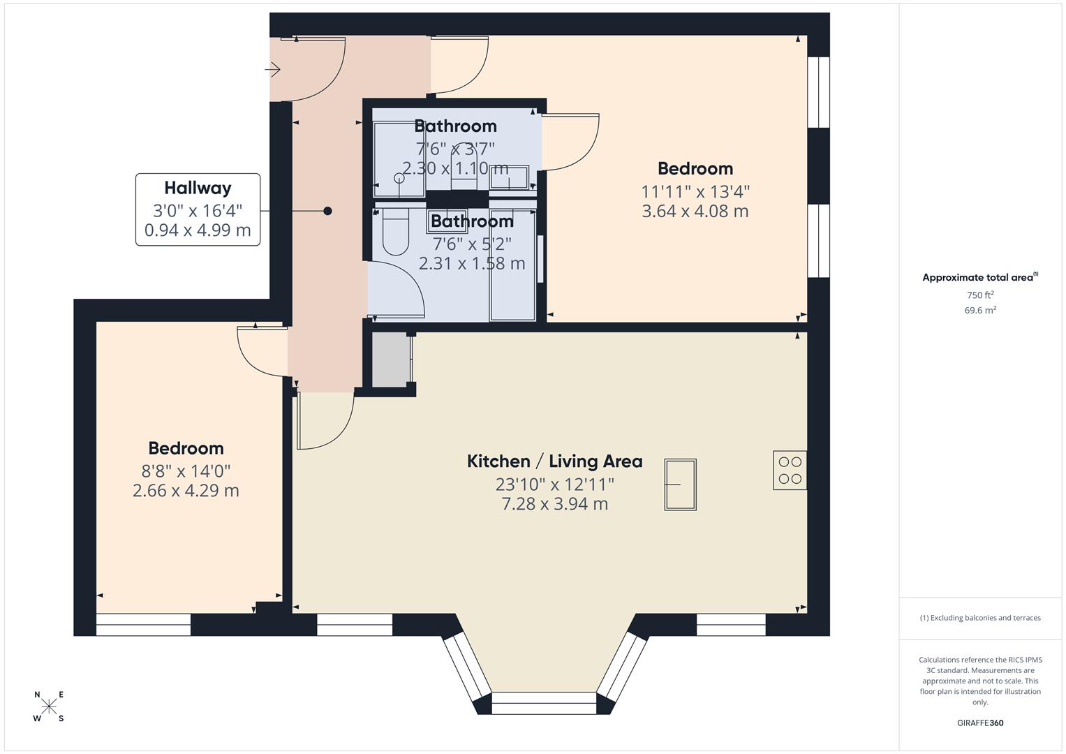 Flat 5 Bellview House, 91, Marlpit Lane, Coulsdon floorplan