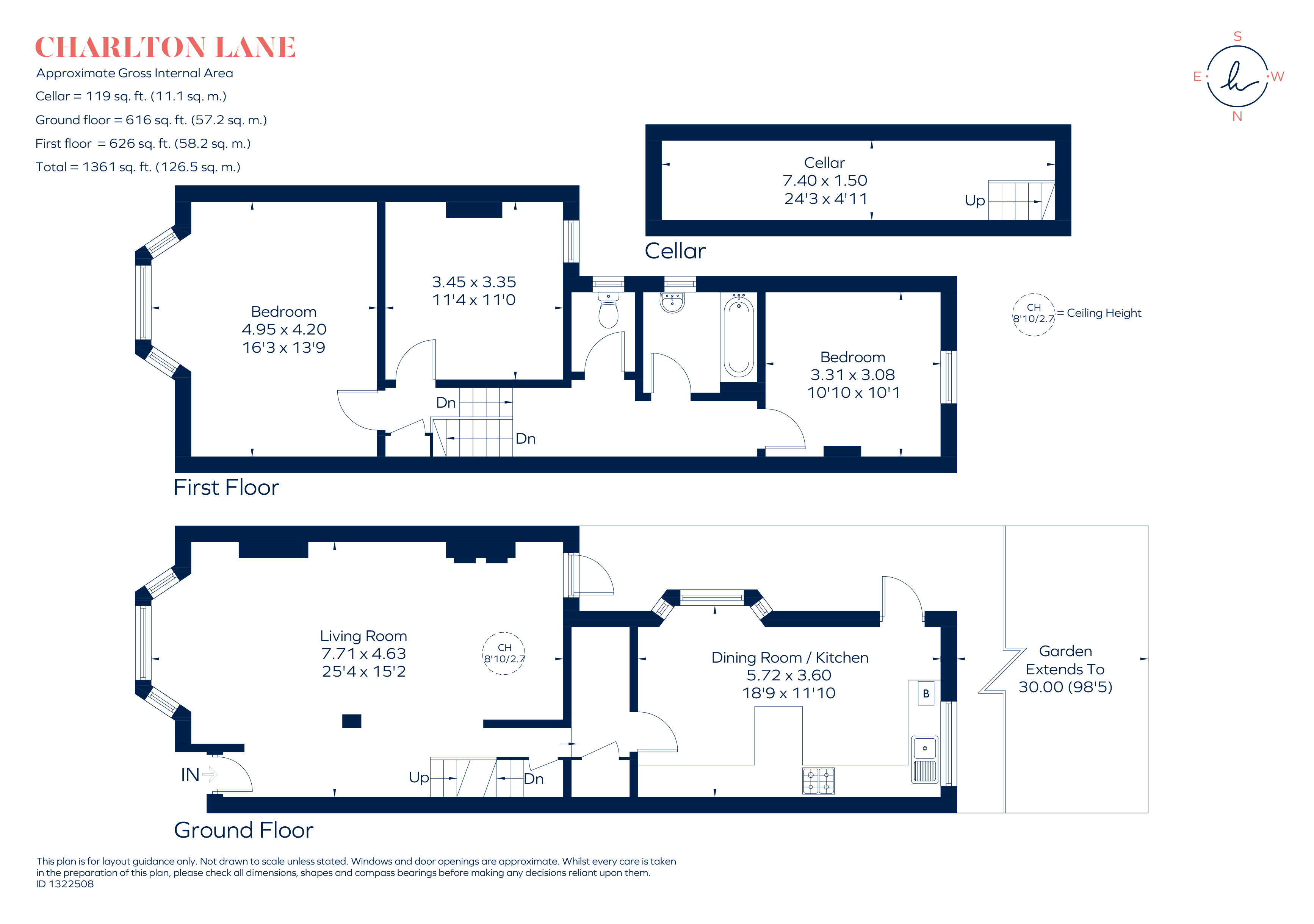 124, Charlton Lane, London floorplan