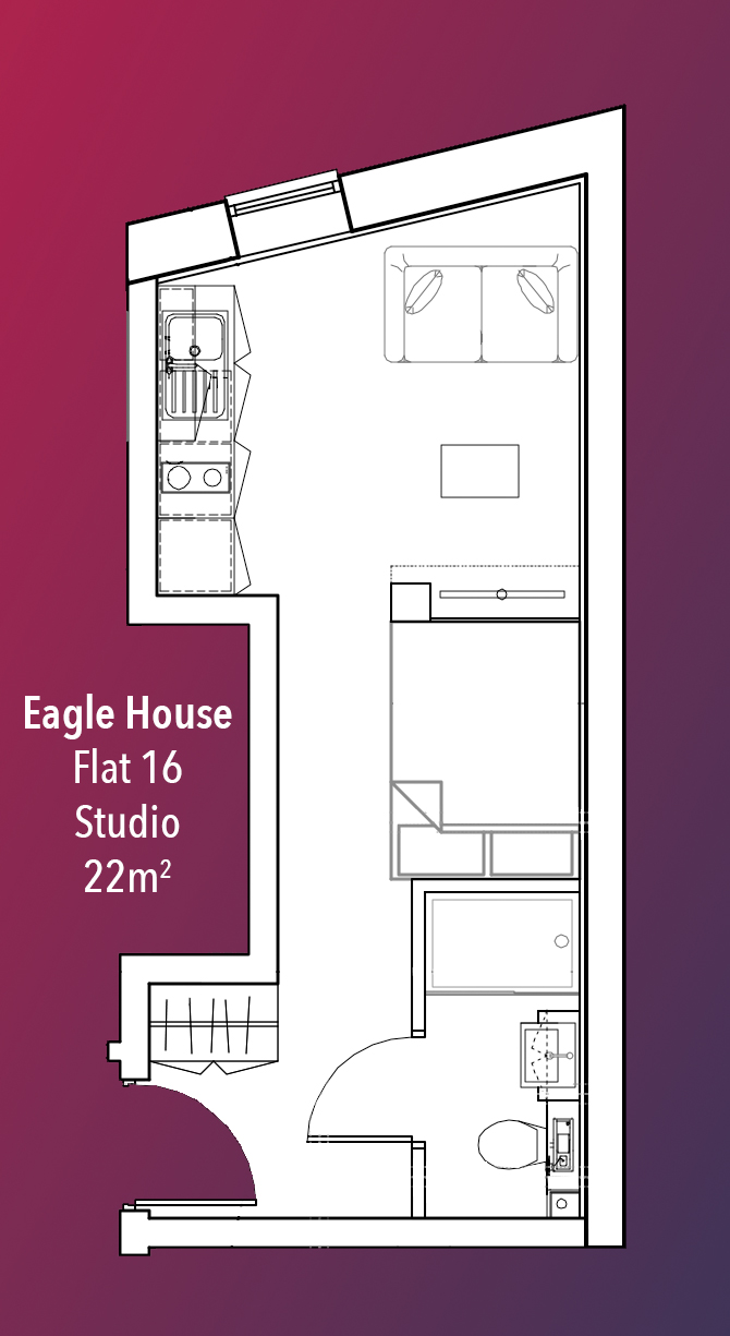 0 Bedrooms Studio to rent in Eagle House, 11 Blackfriars Road, Manchester M3