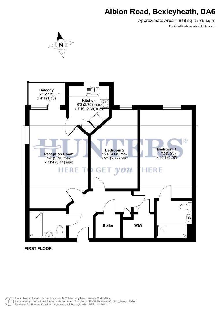 15 Cardamom Court, 71 Albion Road, Bexleyheath floorplan
