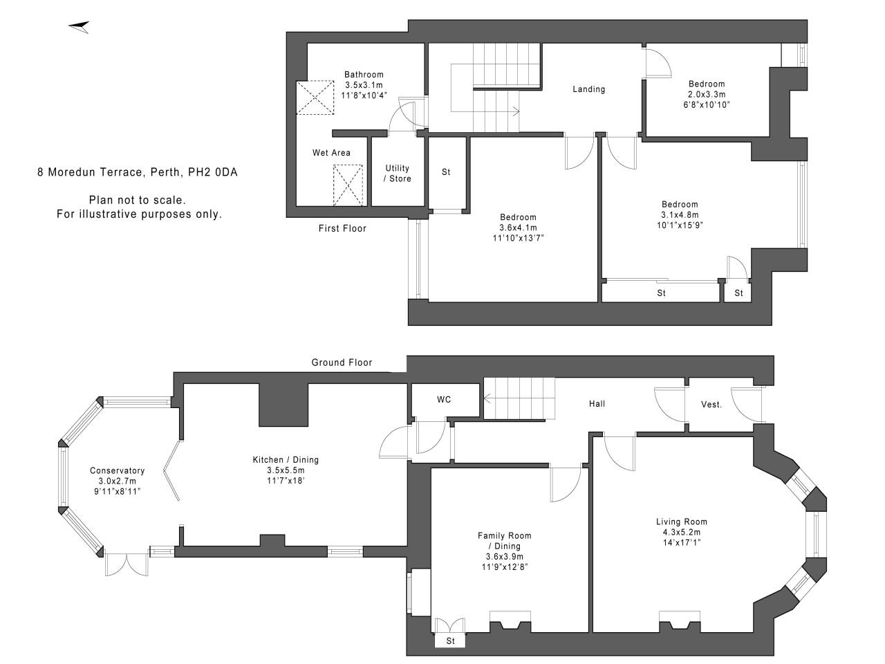 3 Bedrooms Semi-detached house for sale in Moredun Terrace, Craigie, Perth PH2