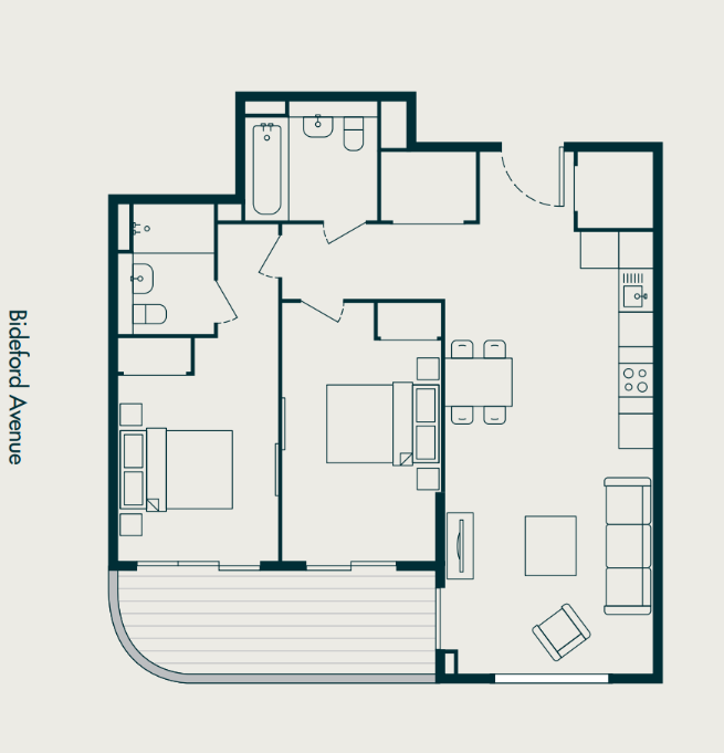203, Wiltern Building, Dawlish Avenue East, Perivale floorplan