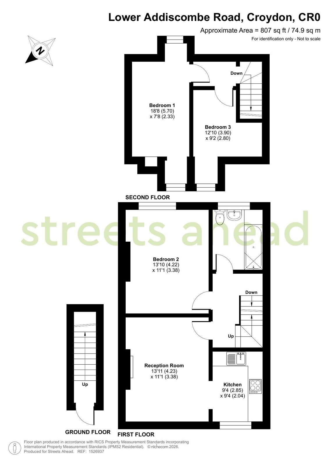 Flat B, 386, Lower Addiscombe Road, Croydon floorplan
