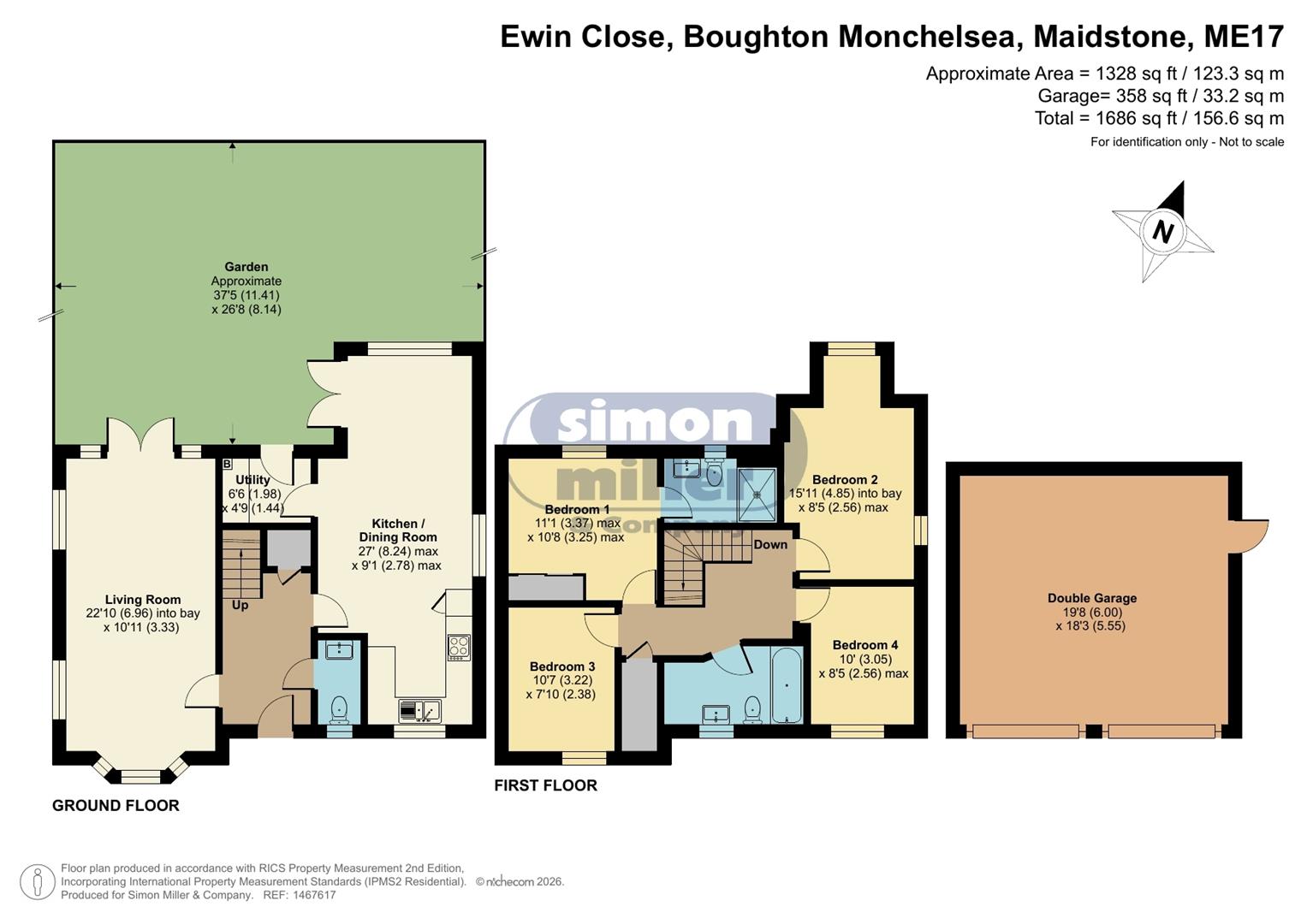 1, Ewin Close, Maidstone floorplan
