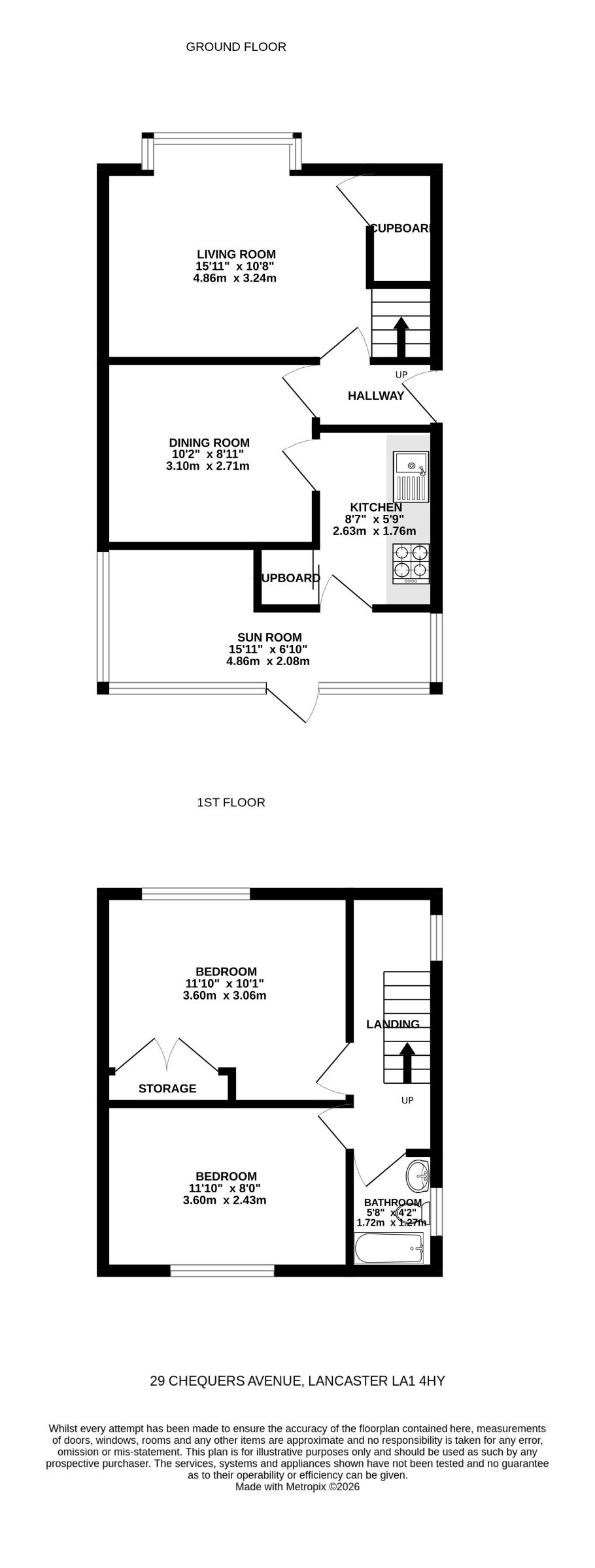 29, Chequers Avenue, Lancaster floorplan