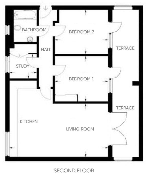 2 Bedrooms Flat to rent in Addenbrookes Road, Trumpington, Cambridge CB2