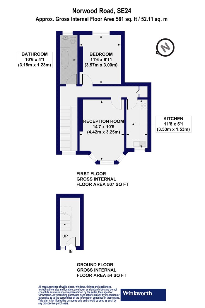 Flat B, 221, Norwood Road, London floorplan