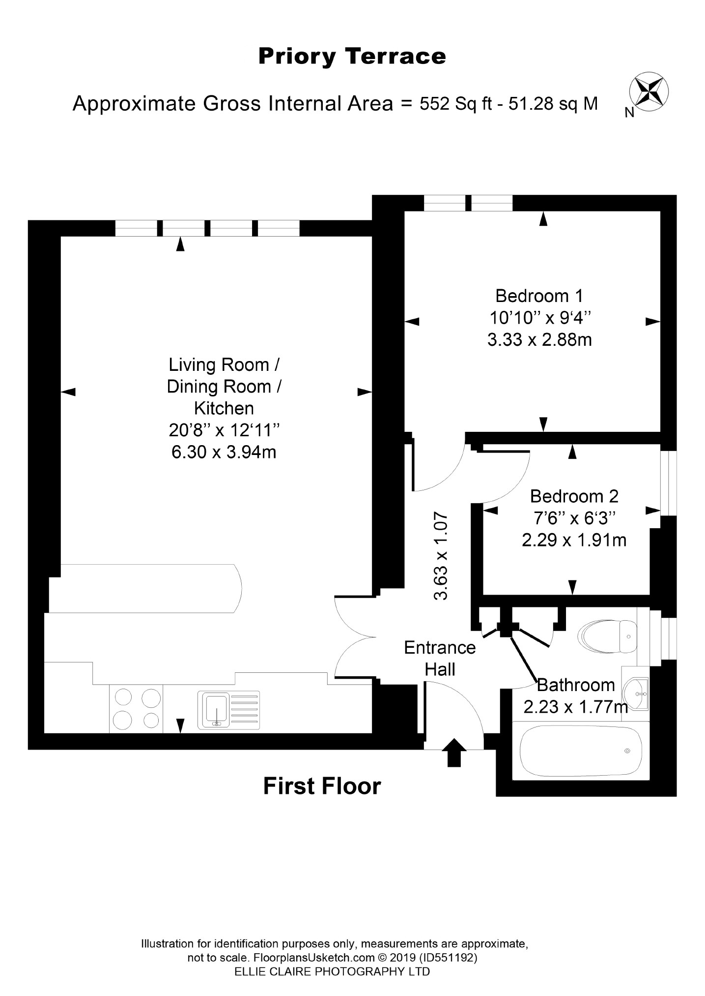 1 Bedrooms Flat to rent in Priory Road, South Hampstead, London NW6