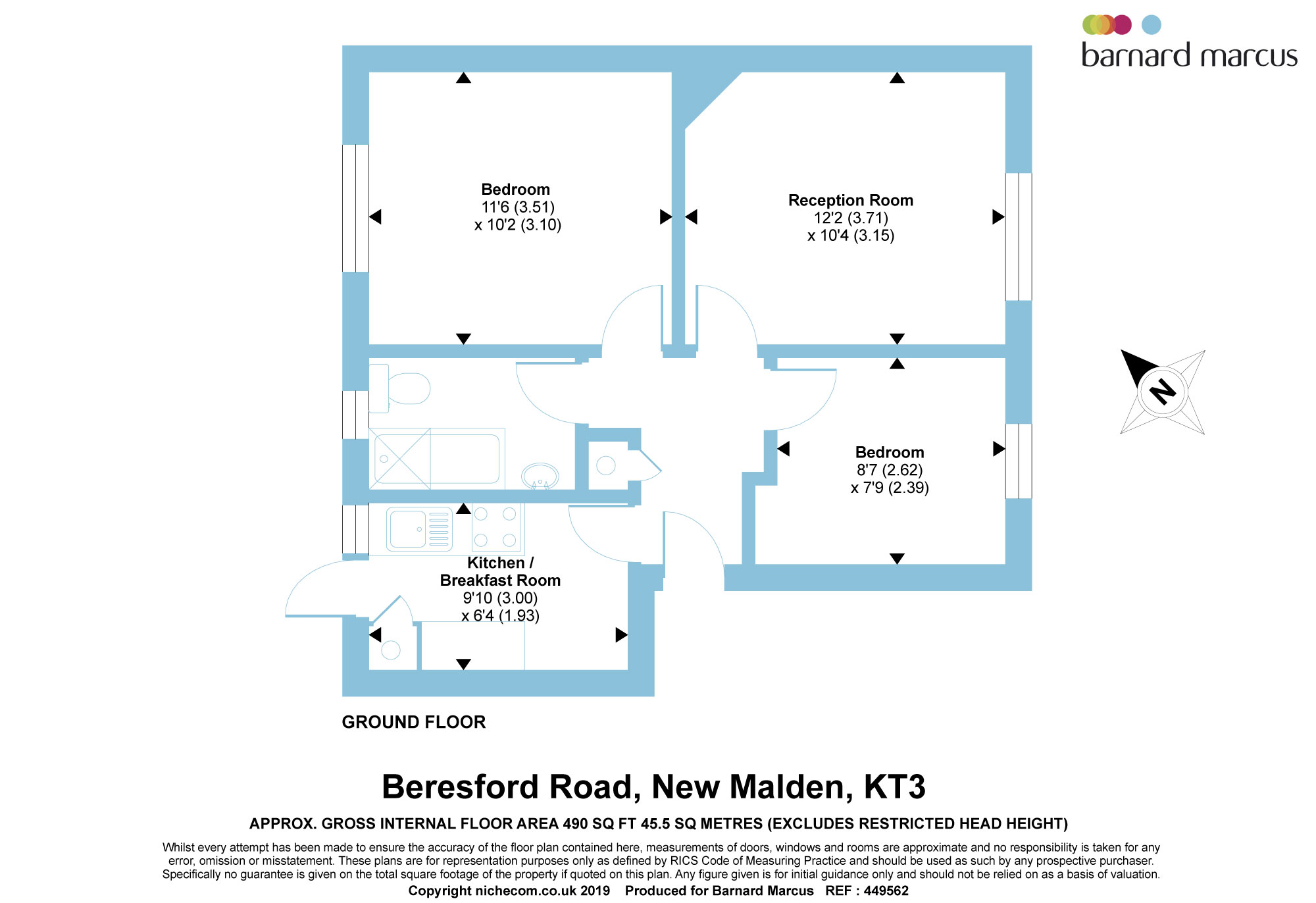 2 Bedrooms Flat for sale in Beresford Road, New Malden KT3