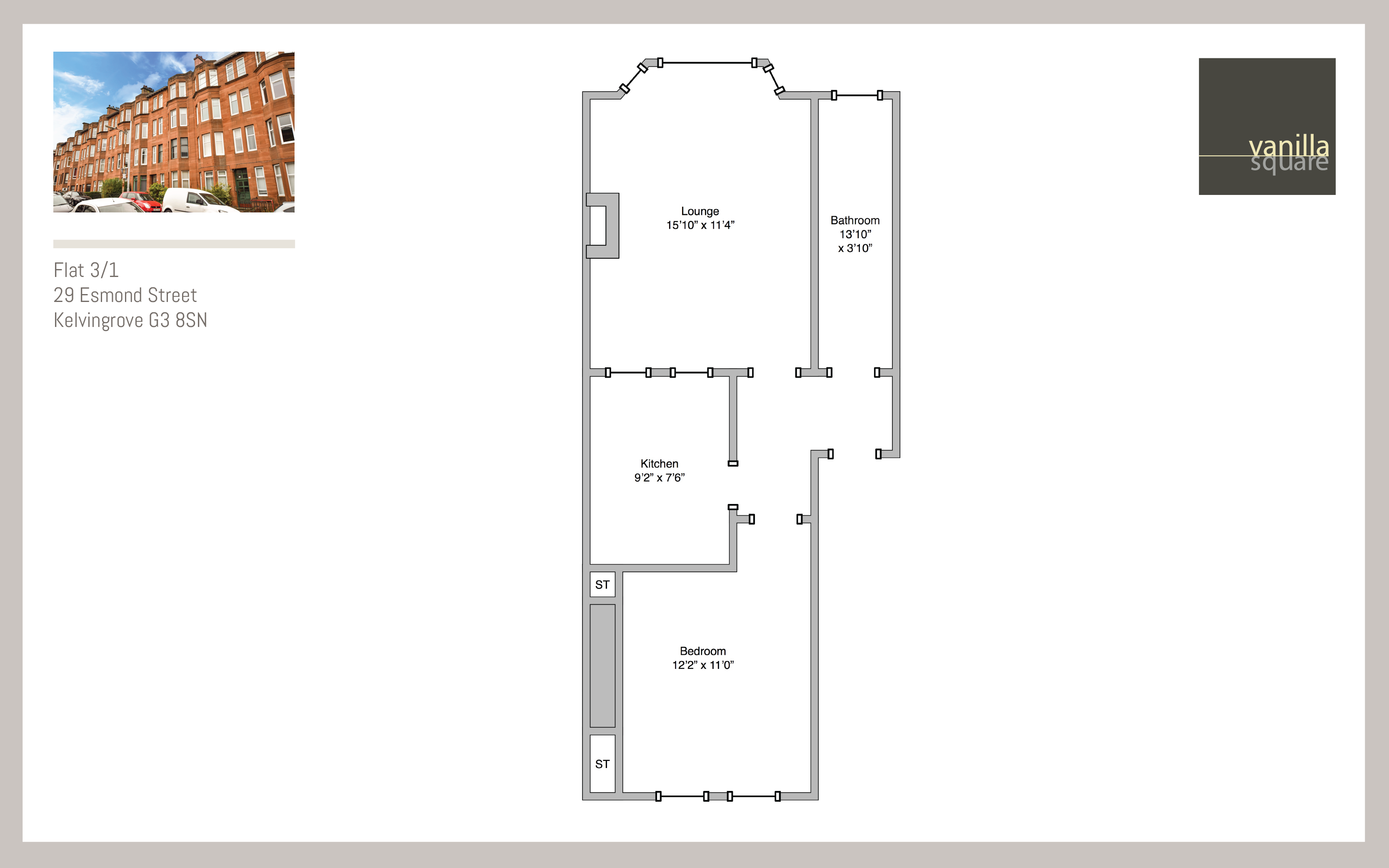 1 Bedrooms Flat for sale in Esmond Street, Glasgow G3