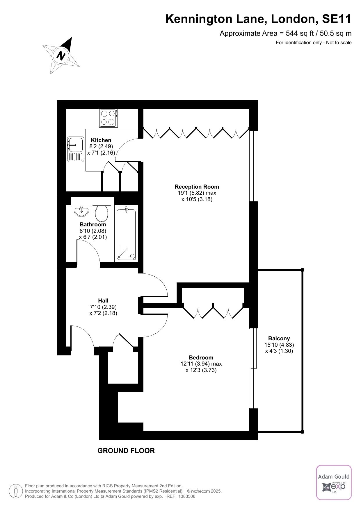 Imperial Court, 225,Flat 183, Kennington Lane, London floorplan