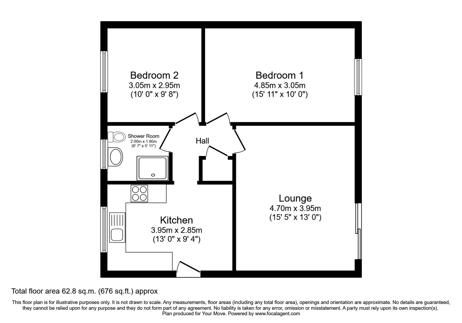 Meadowlake Close, Lincoln, Lincolnshire LN6, 2 bedroom bungalow for