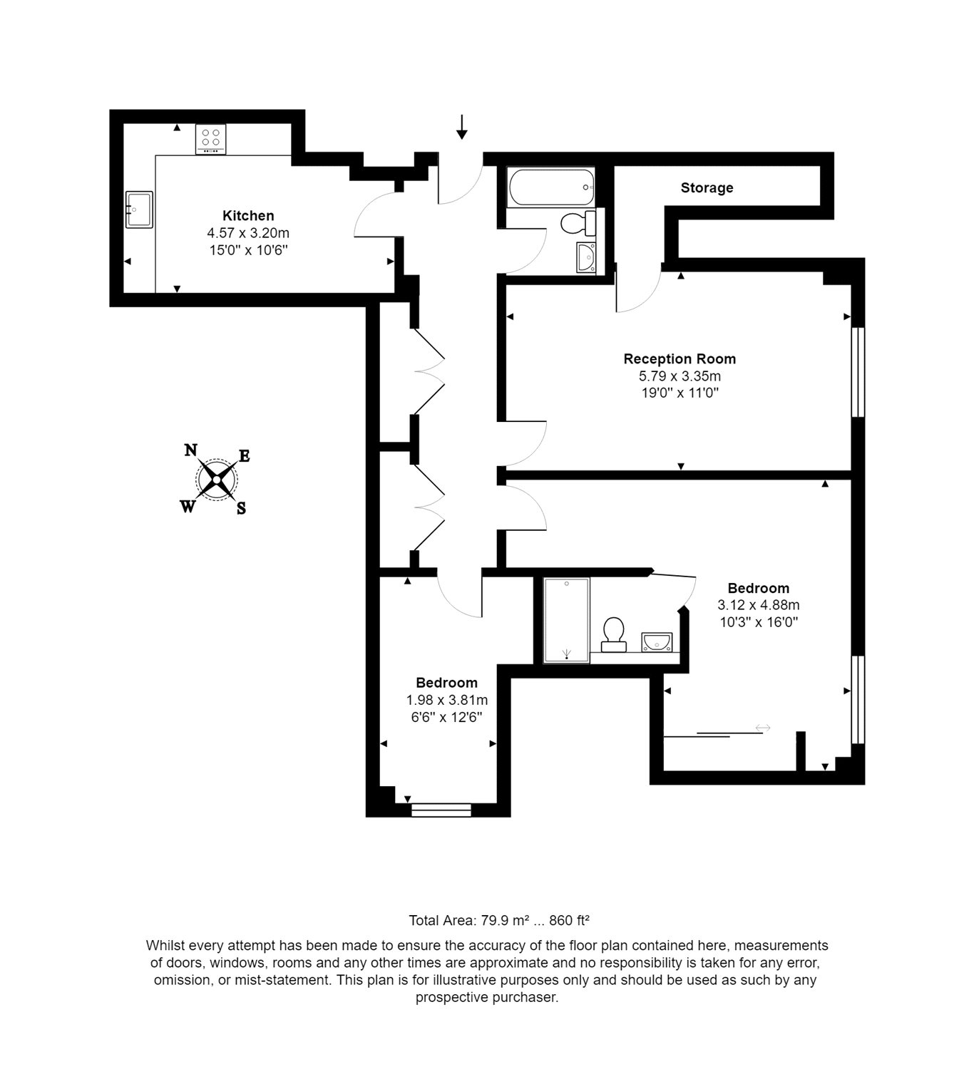 2 Bedrooms Flat to rent in Bridge House, St George Wharf, Vauxhall, London SW8
