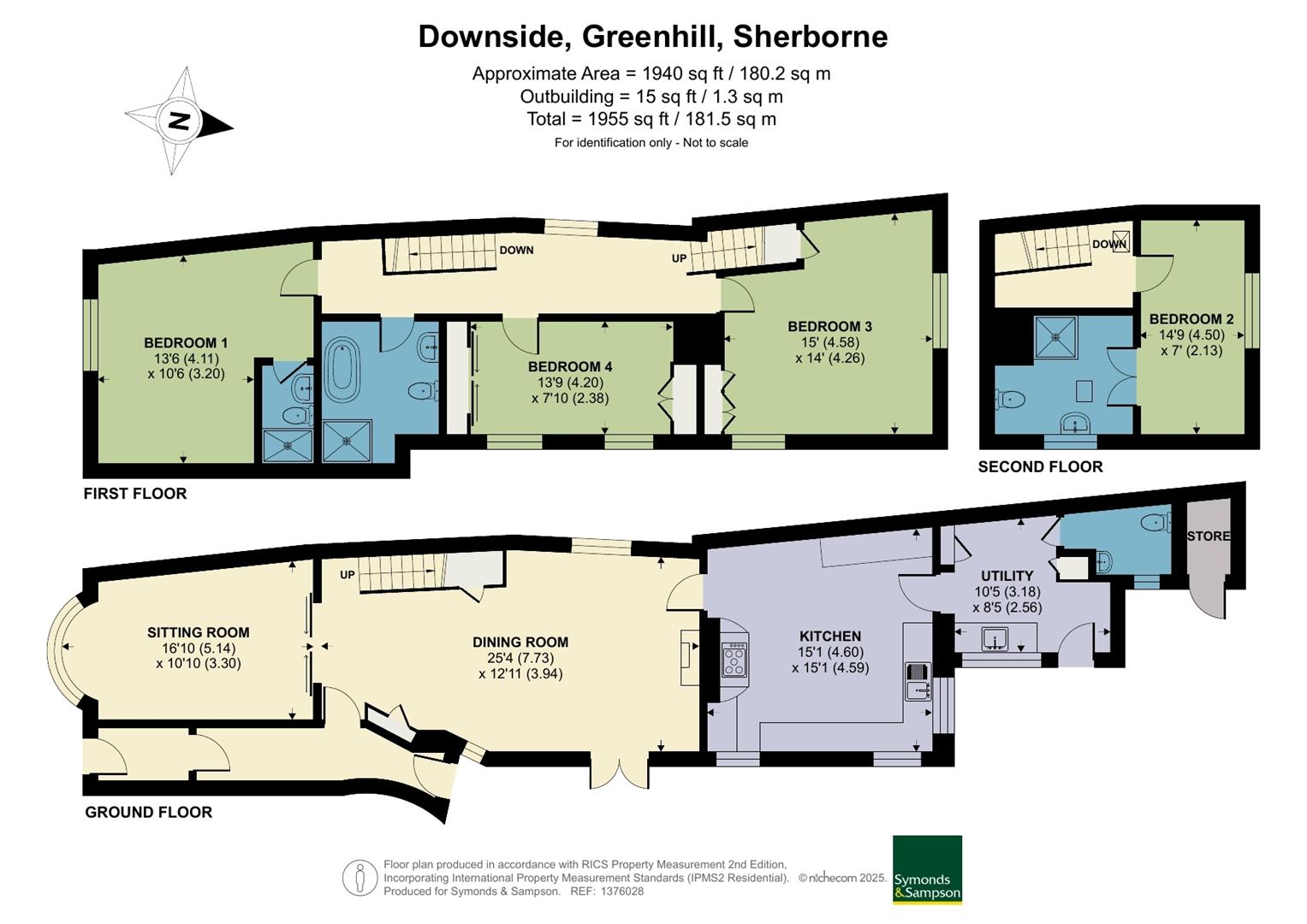 Downside, Greenhill, Sherborne floorplan